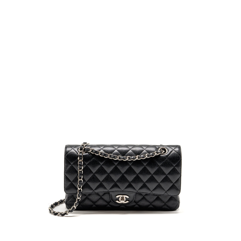 chanel-medium-classic-double-flap-bag-caviar-black-shw-11