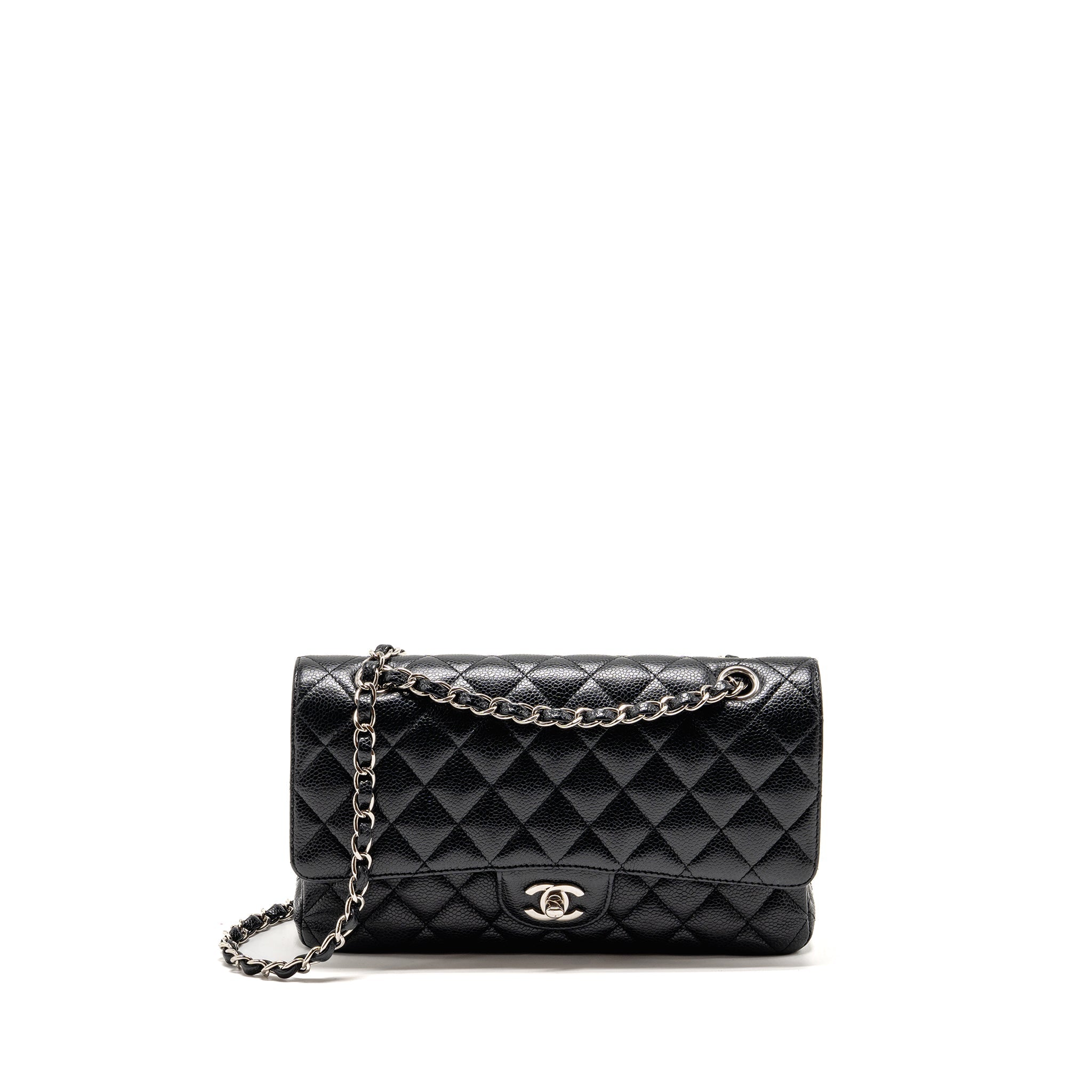 chanel-medium-classic-double-flap-bag-caviar-black-shw-11