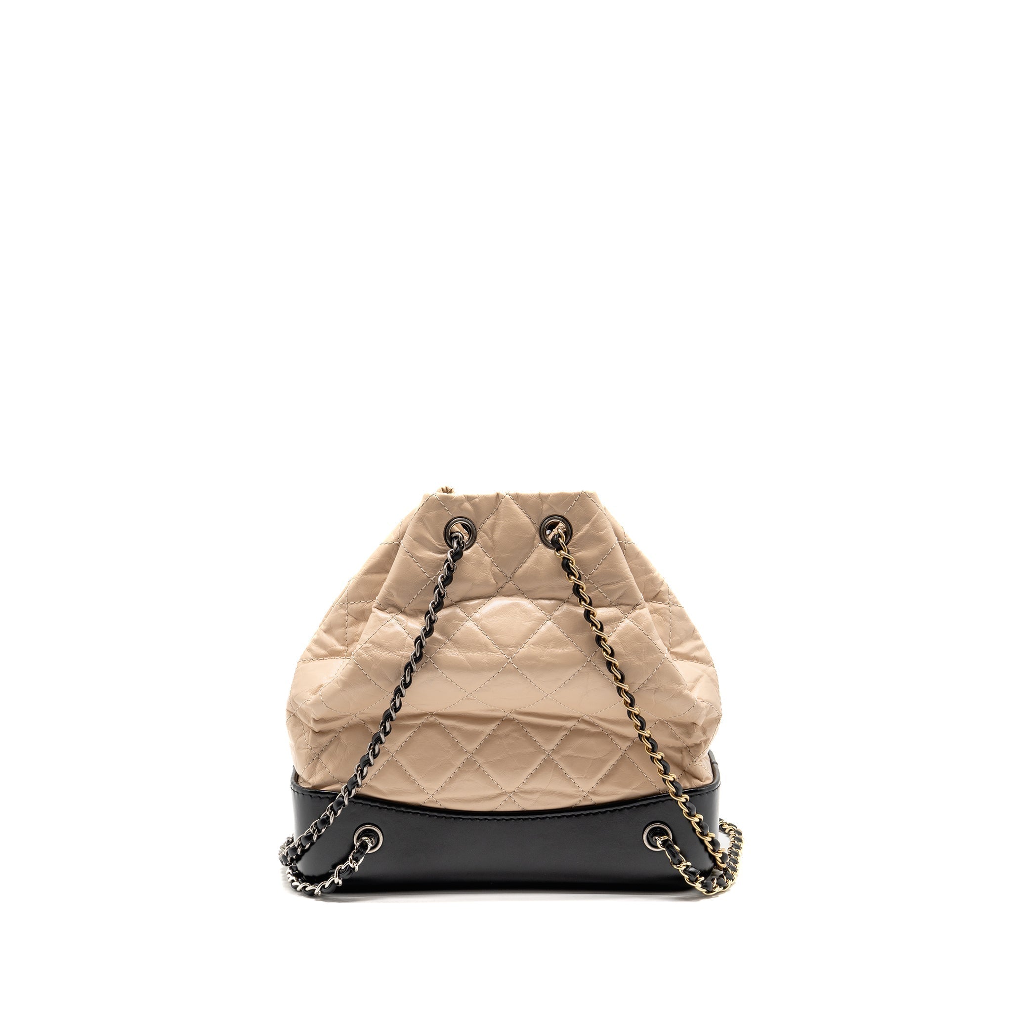 chanel-small-gabrielle-backpack-aged-calfskin-beige-black-multicolour-hardware-1