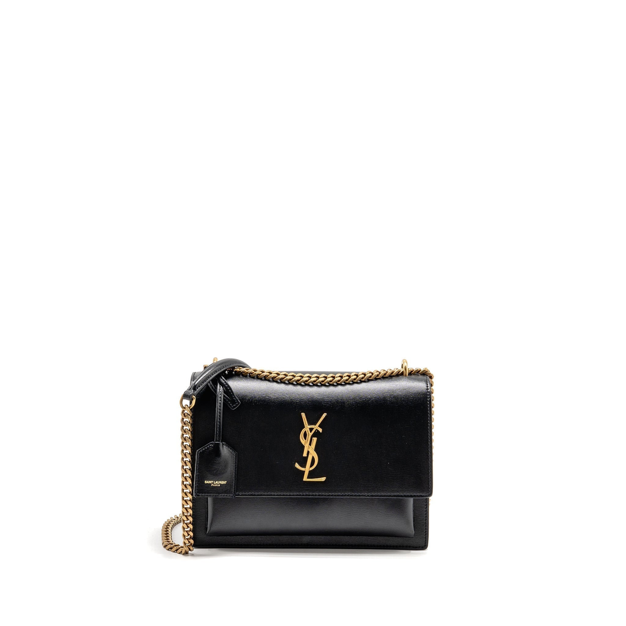 saint-laurent-ysl-medium-sunset-bag-smooth-leather-black-ghw