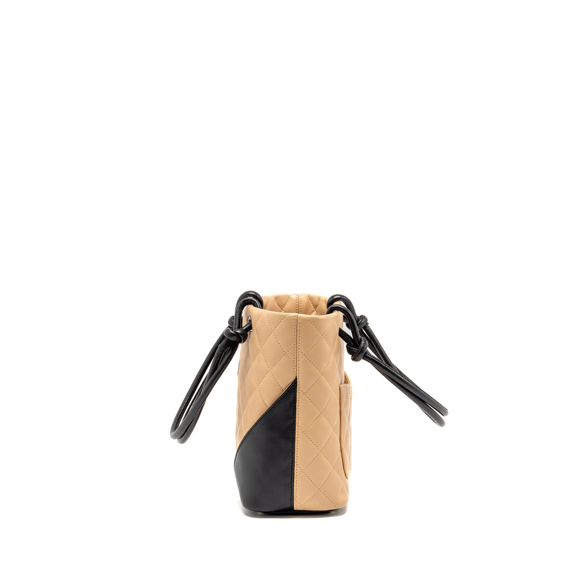 chanel-cambon-tote-bag-lambskin-beige-black-shw-copy