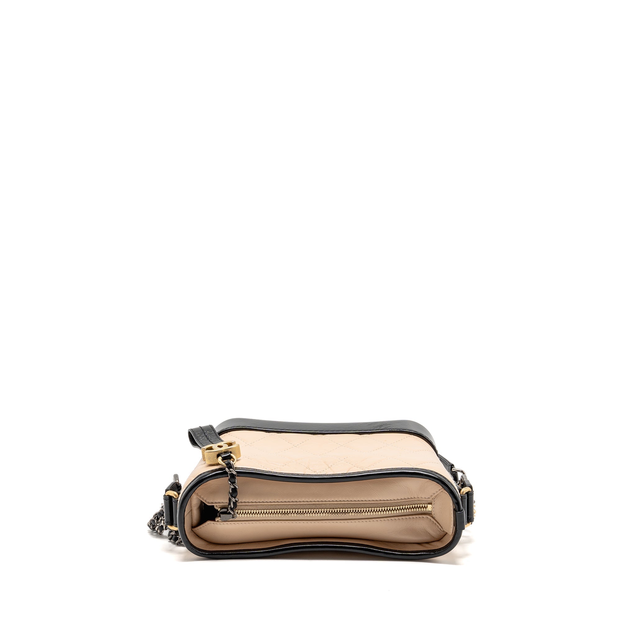 chanel-small-gabrielle-hobo-bag-aged-calfskin-beige-black-multicolour-hardware-copy