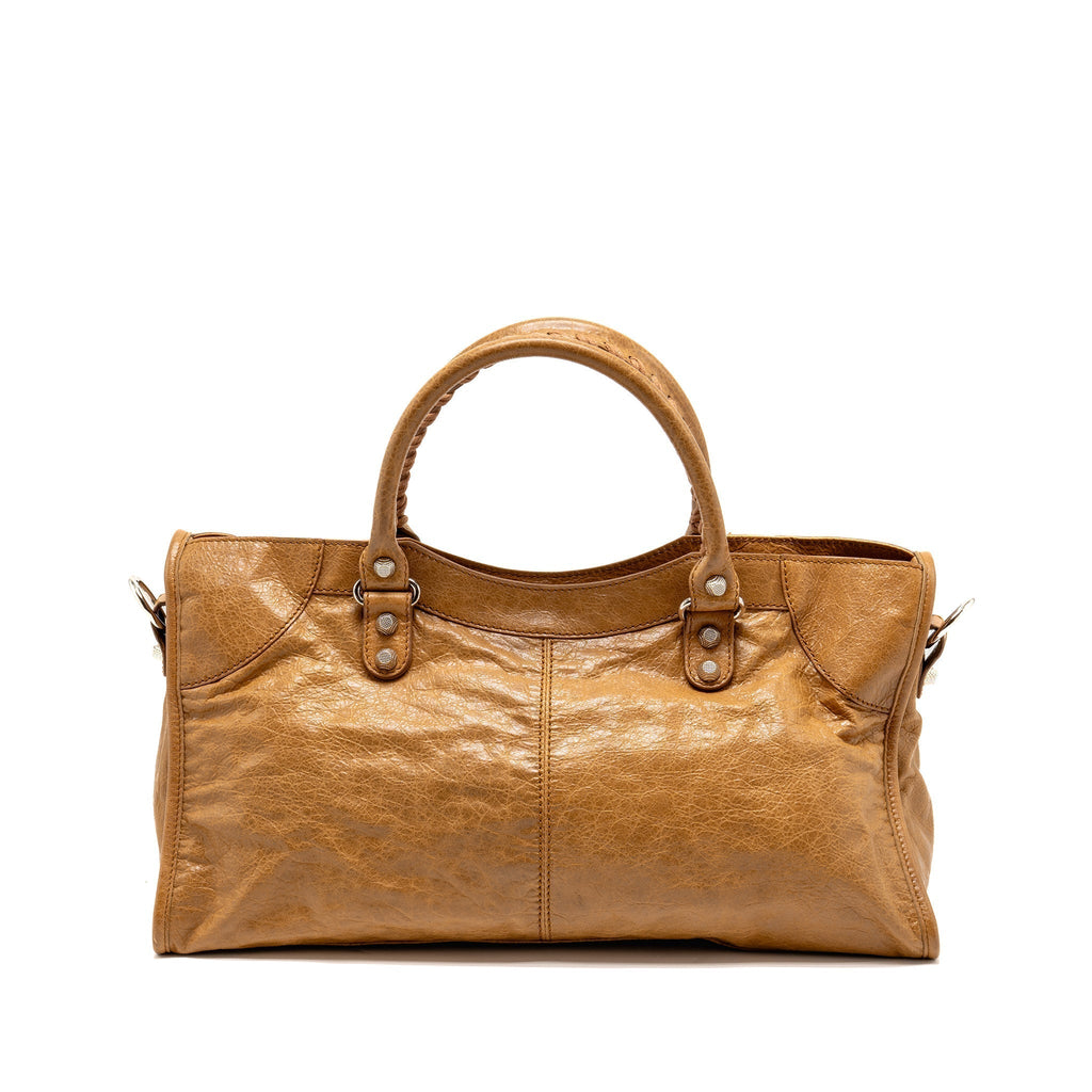 balenciaga-classic-city-bag-aged-calfskin-dark-beige-shw
