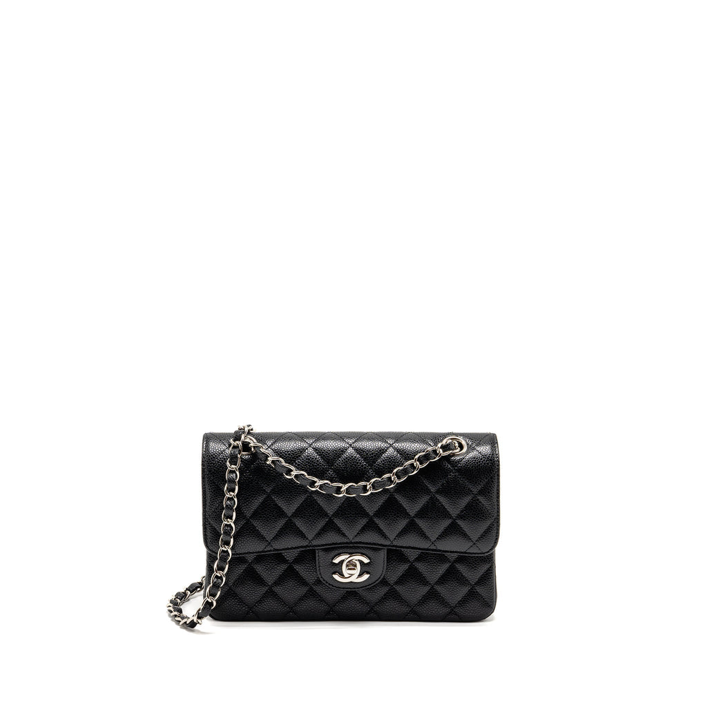 chanel-small-classic-double-flap-bag-caviar-black-shw-1