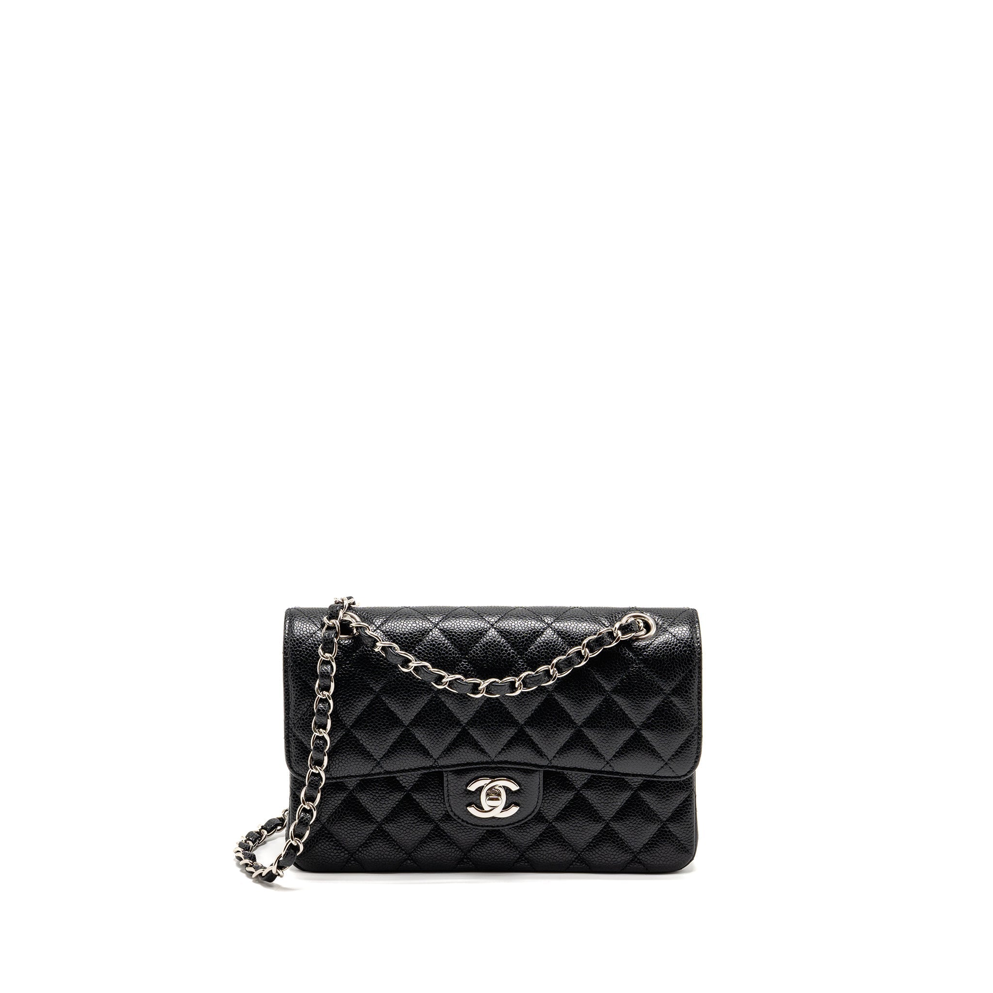 chanel-small-classic-double-flap-bag-caviar-black-shw-1