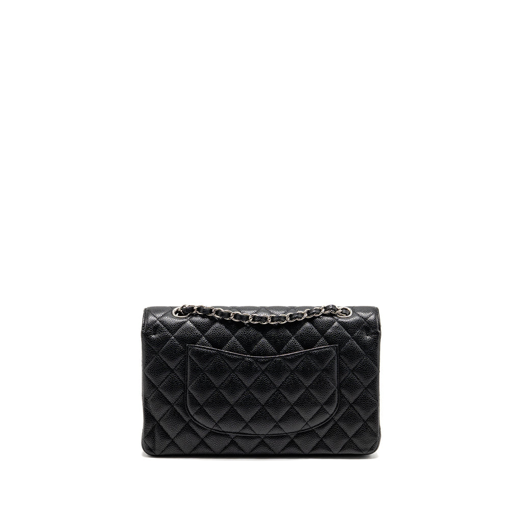 chanel-medium-classic-double-flap-bag-caviar-black-shw-14