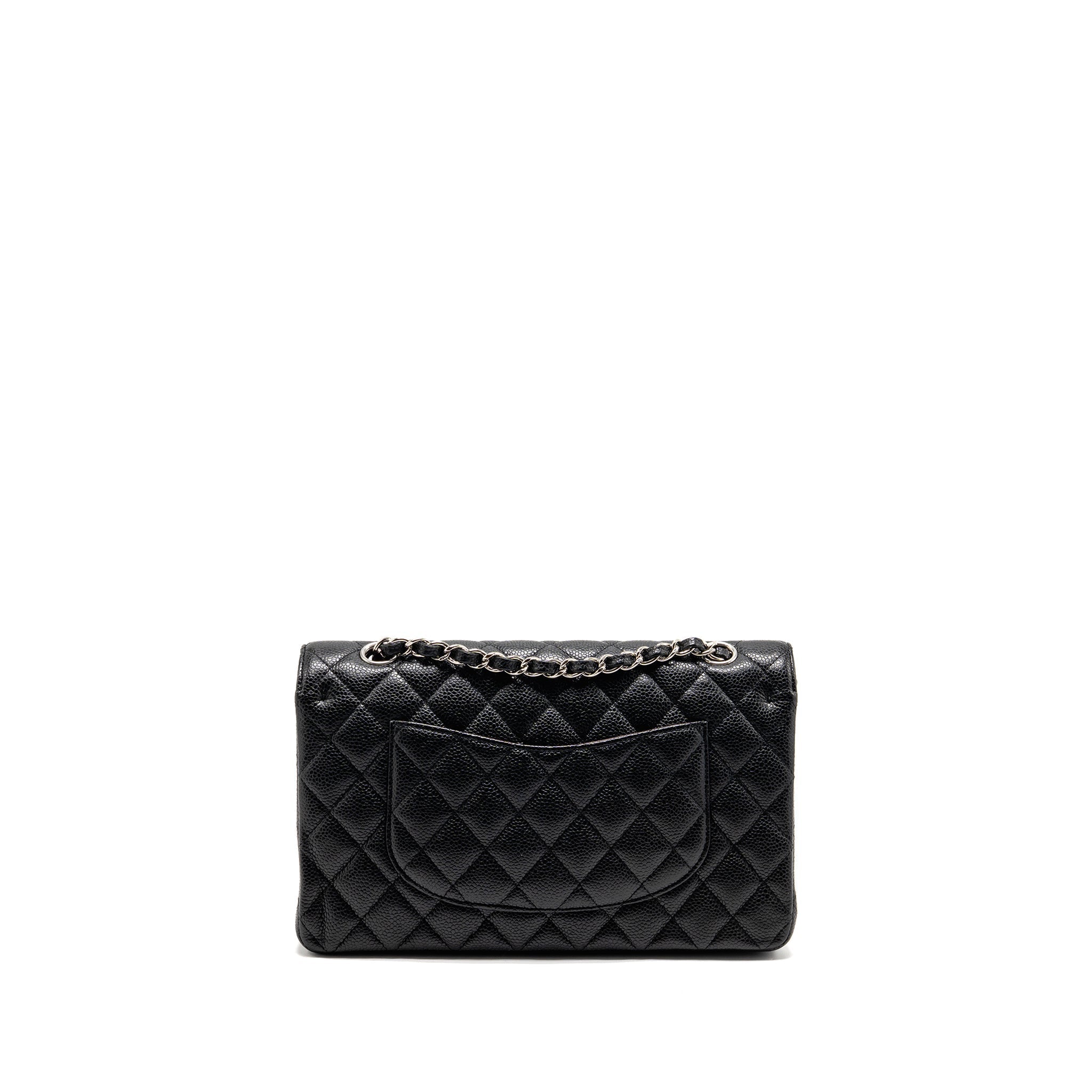 chanel-medium-classic-double-flap-bag-caviar-black-shw-14