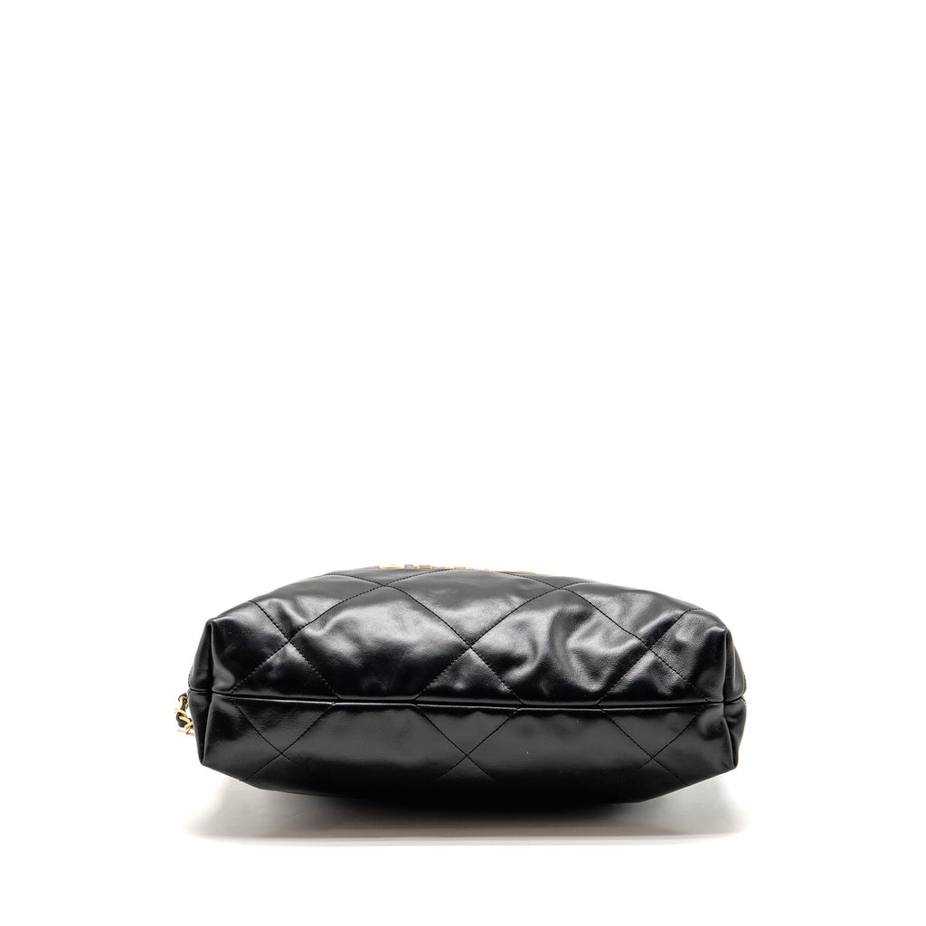 chanel-small-22-bag-white-letter-shiny-calfskin-black-ghw-microchip