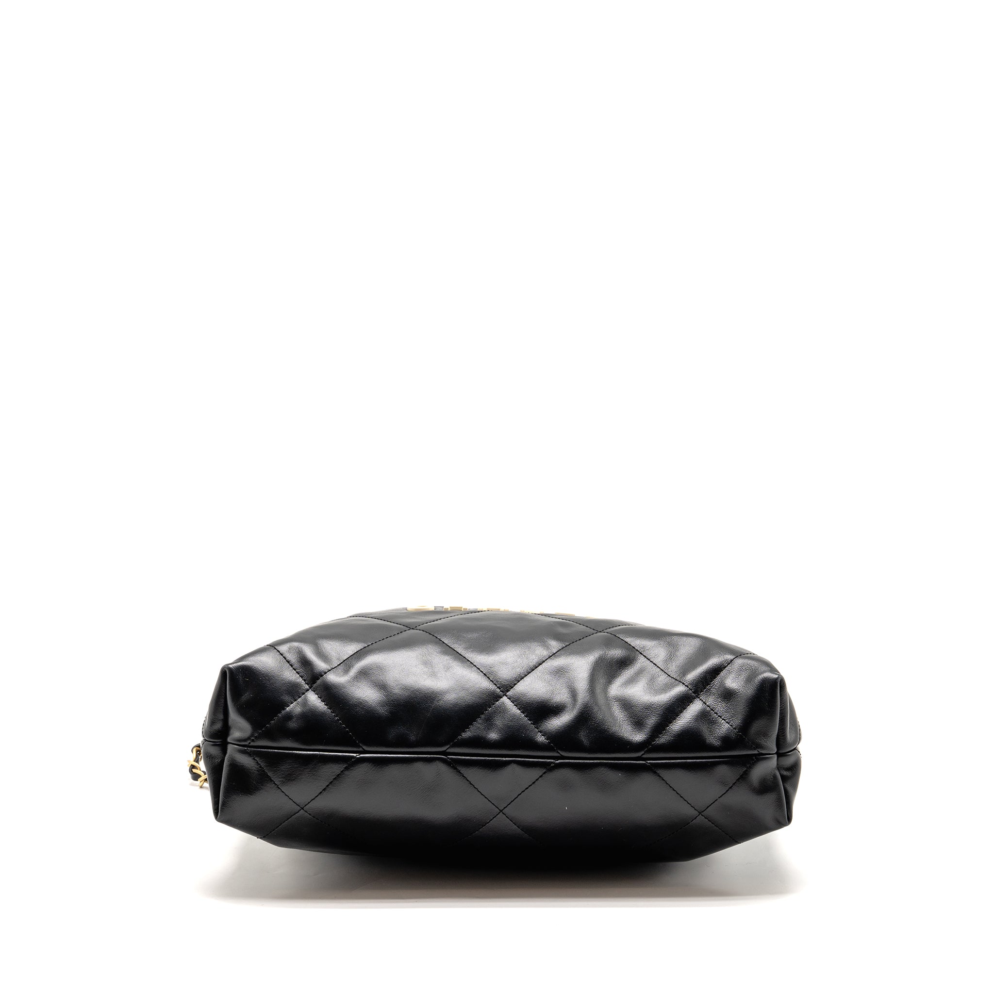 chanel-small-22-bag-white-letter-shiny-calfskin-black-ghw-microchip