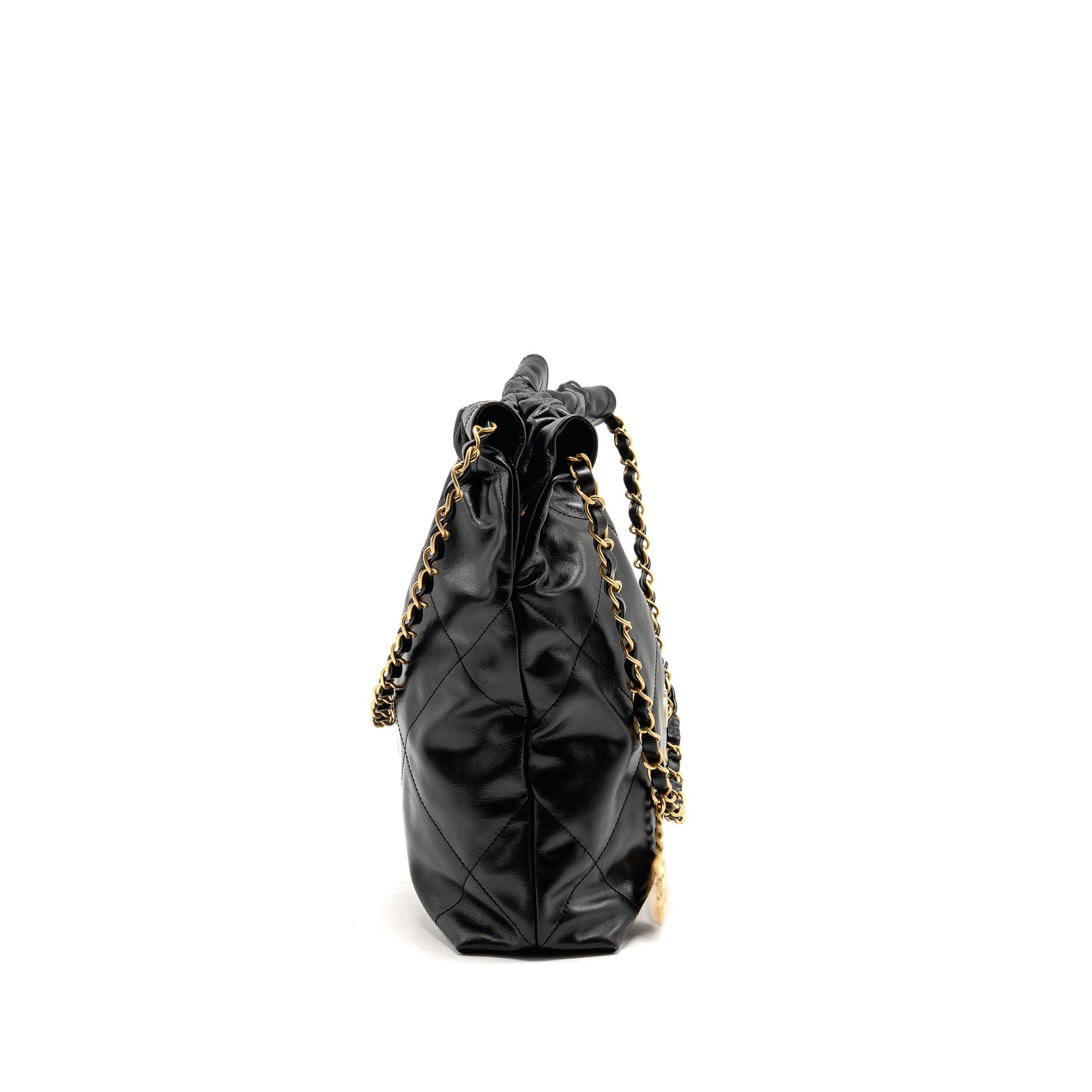 chanel-small-22-bag-white-letter-shiny-calfskin-black-ghw-microchip