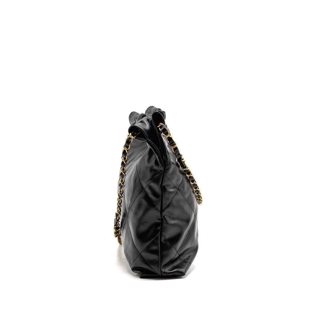 chanel-small-22-bag-white-letter-shiny-calfskin-black-ghw-microchip