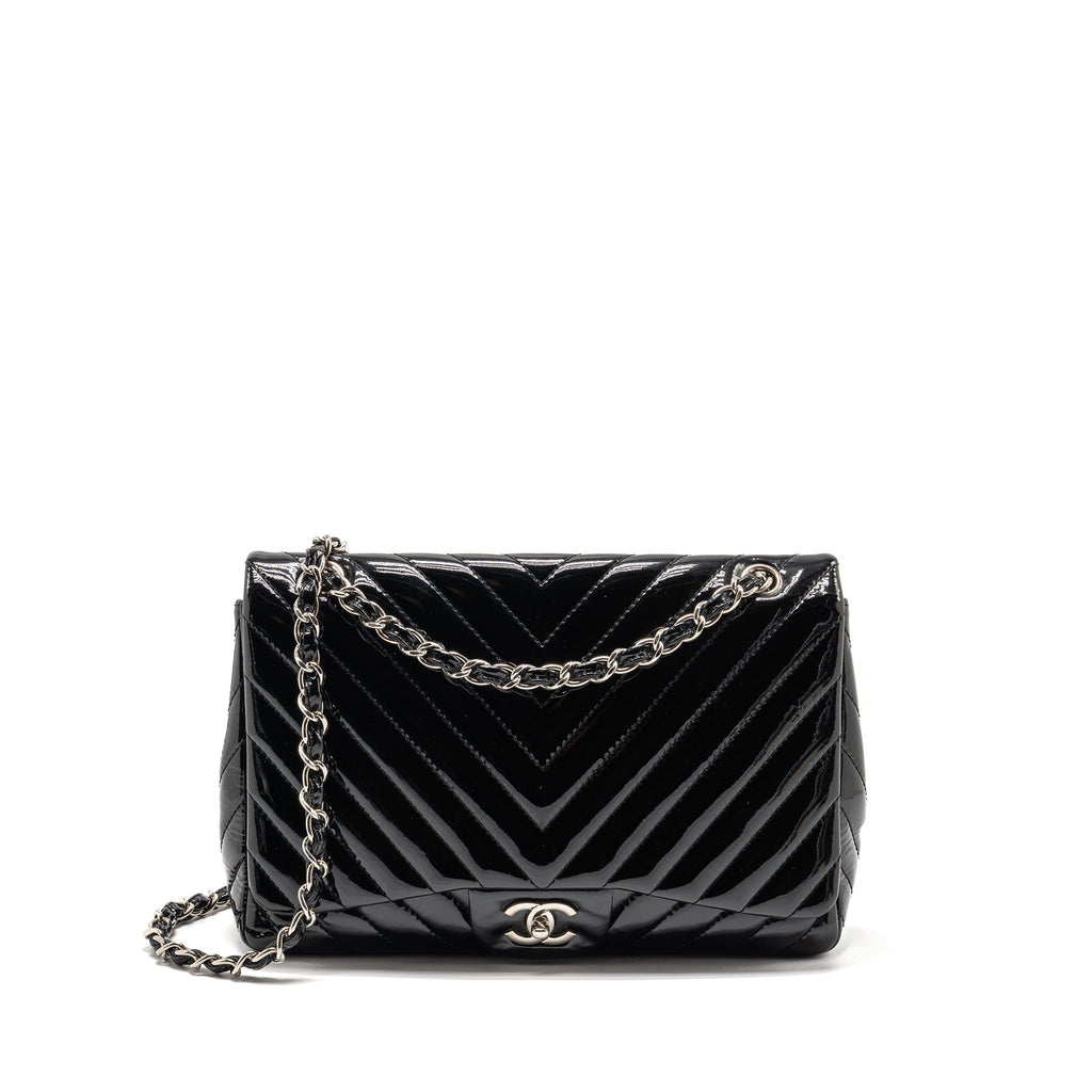 chanel-chevron-jumbo-single-flap-bag-patent-black-shw