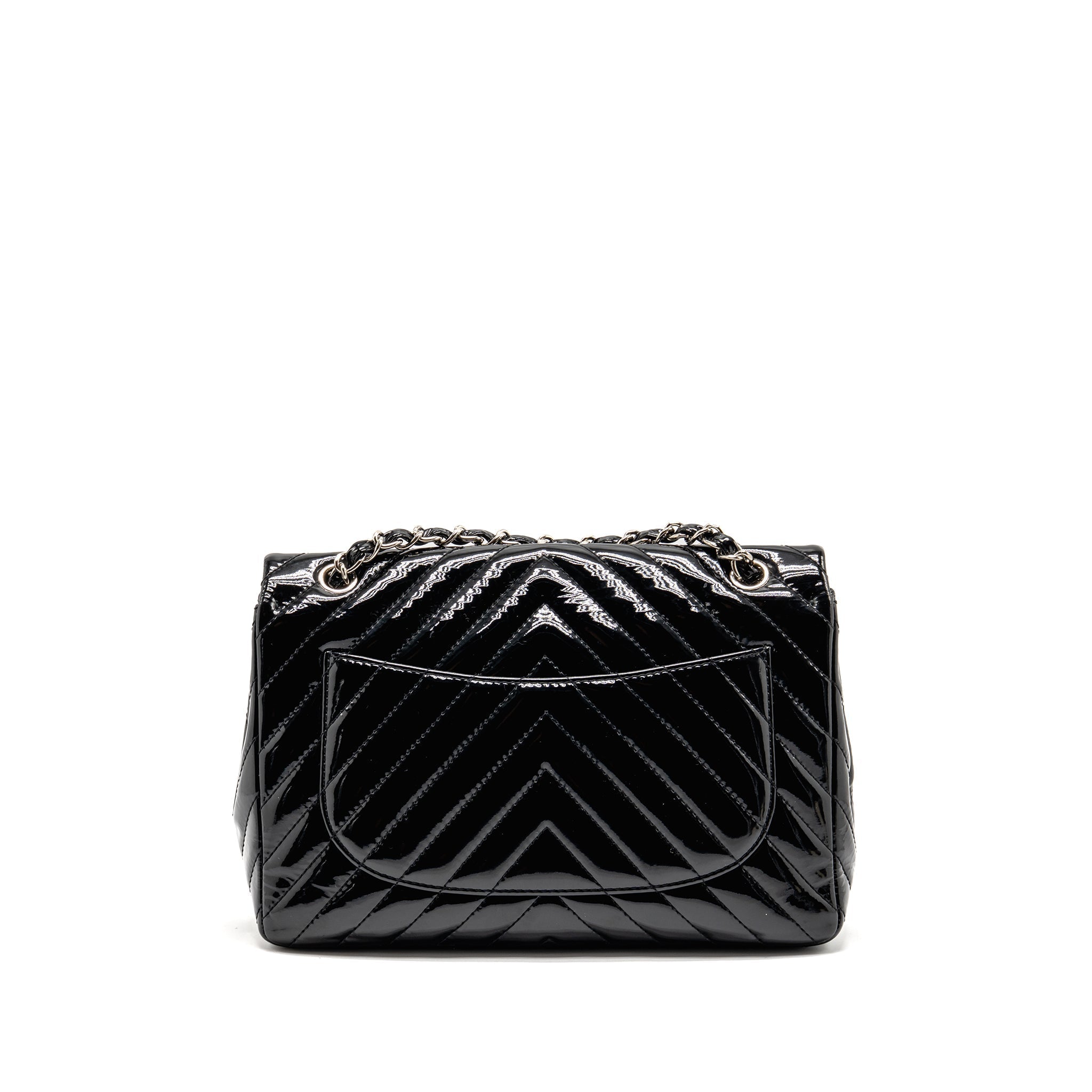 chanel-chevron-jumbo-single-flap-bag-patent-black-shw
