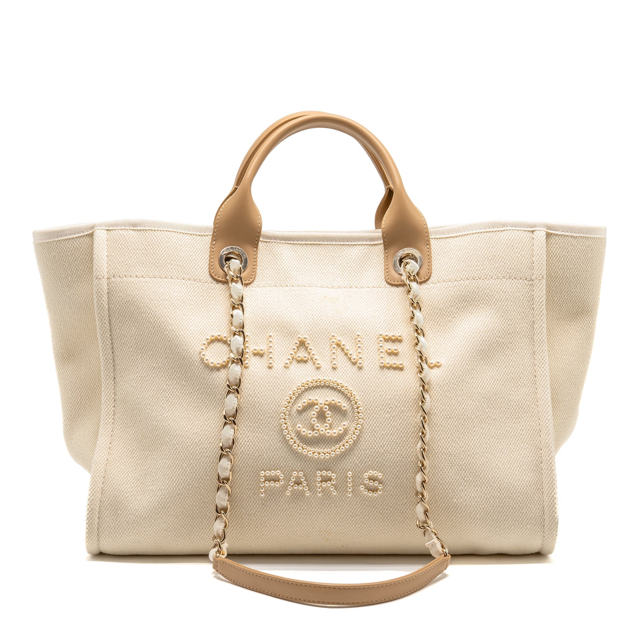 chanel-deauville-tote-bag-with-pearl-logo-fabric-leather-creamy-white-beige-lghw