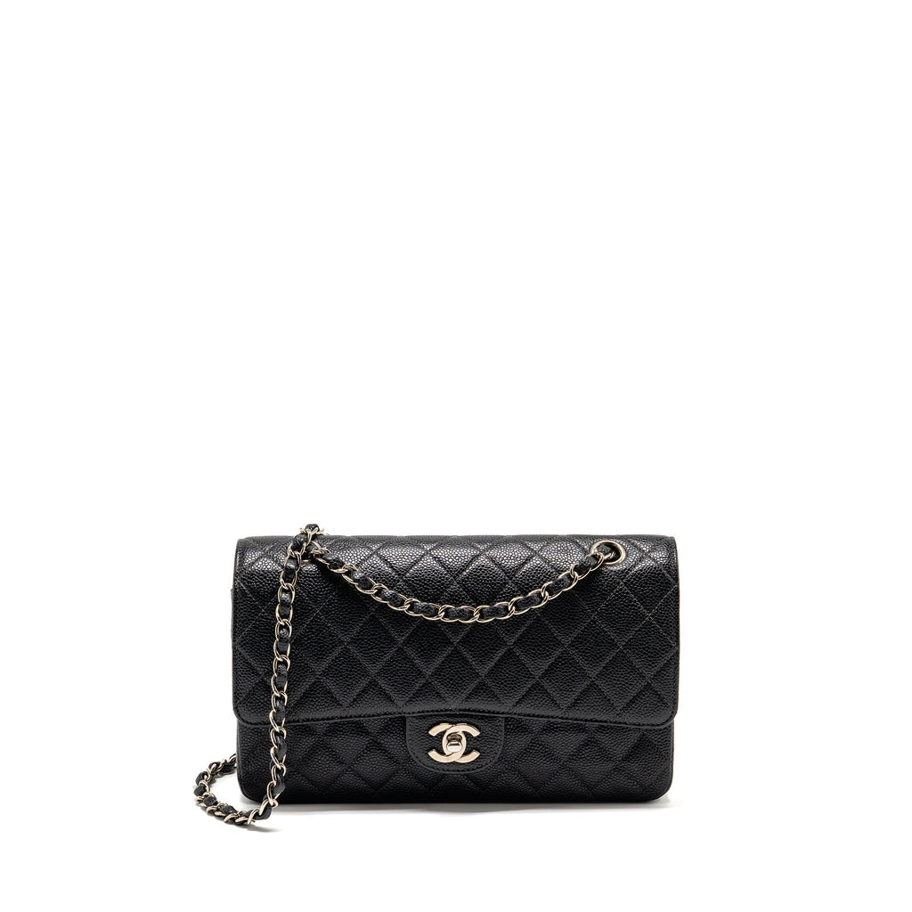chanel-medium-classic-double-flap-bag-caviar-black-shw-9