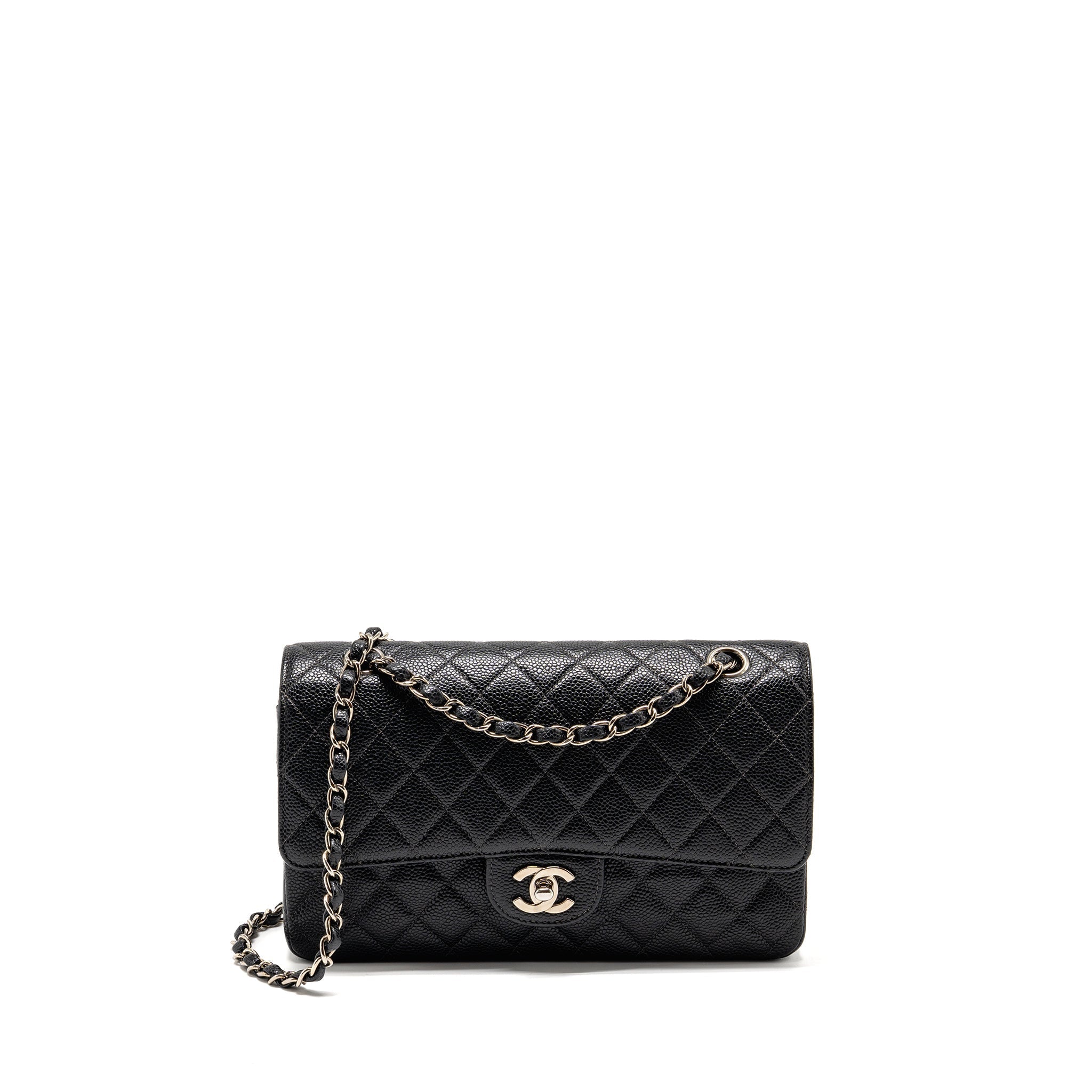 chanel-medium-classic-double-flap-bag-caviar-black-shw-9
