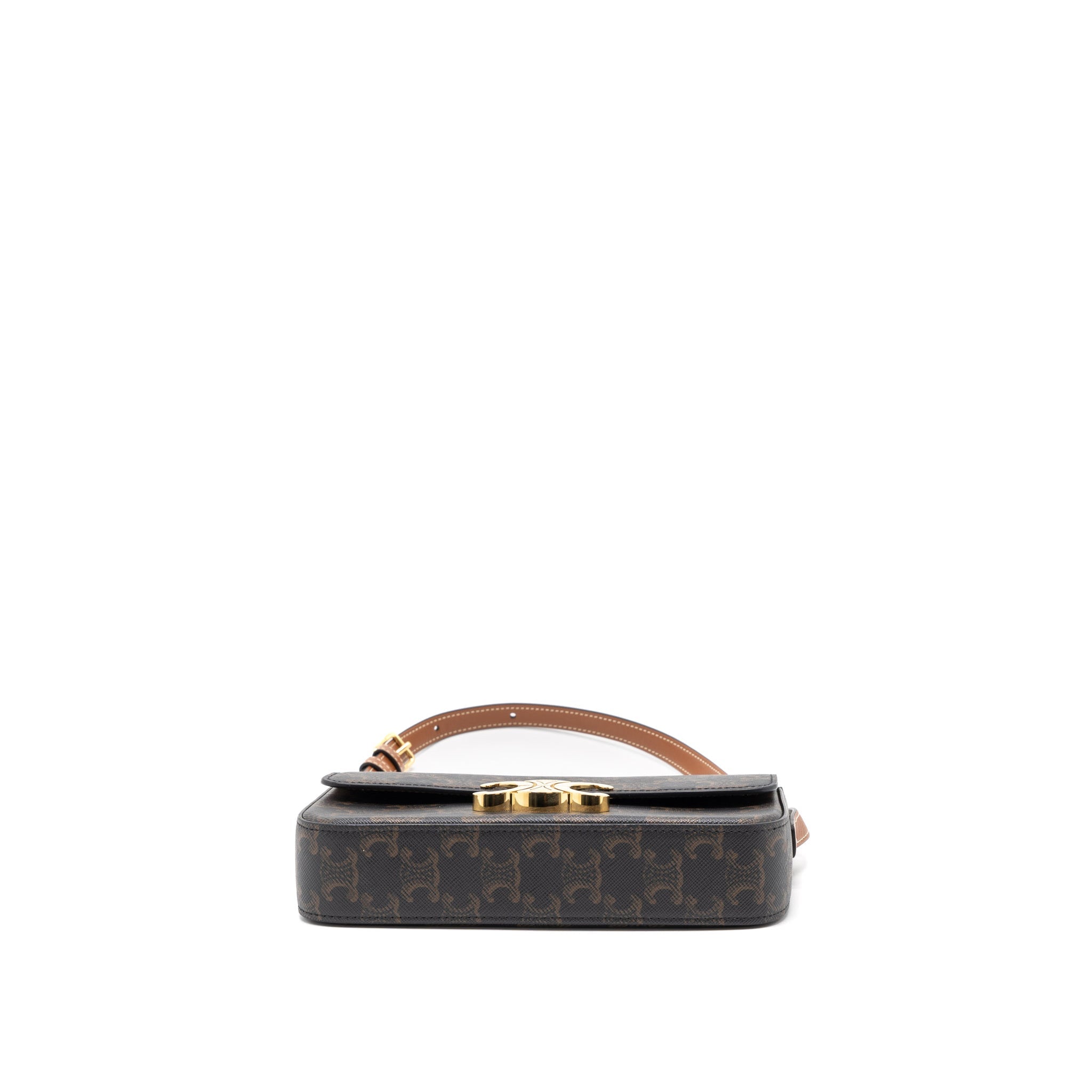 celine-triomphe-shoulder-bag-calfskin-triomphe-canvas-brown-multicolour-ghw