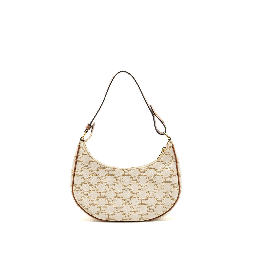 celine-ava-bag-triomphe-canvas-calfskin-white-brown-ghw-copy