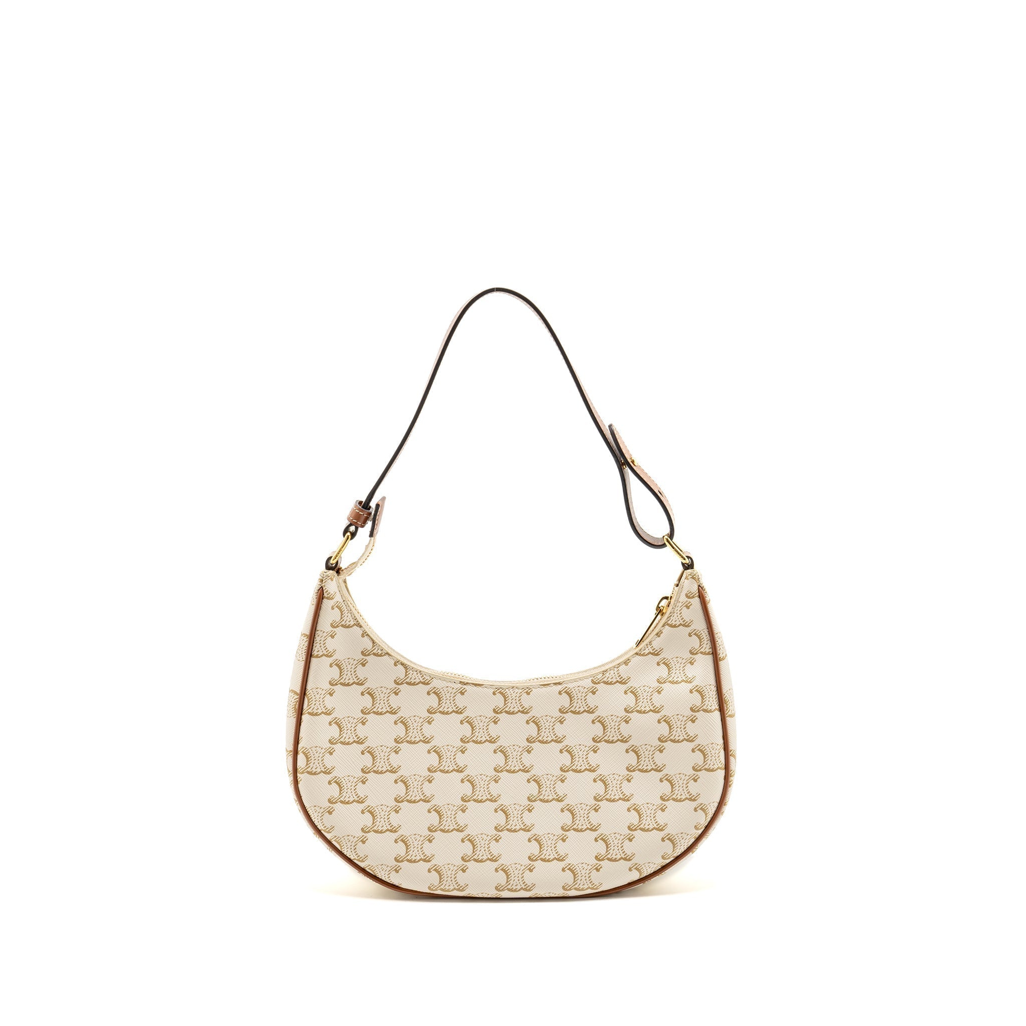 celine-ava-bag-triomphe-canvas-calfskin-white-brown-ghw-copy
