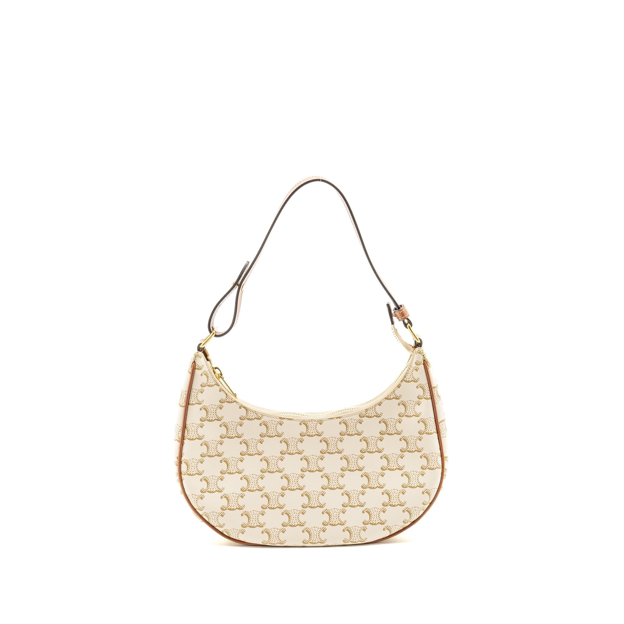 celine-ava-bag-triomphe-canvas-calfskin-white-brown-ghw-copy