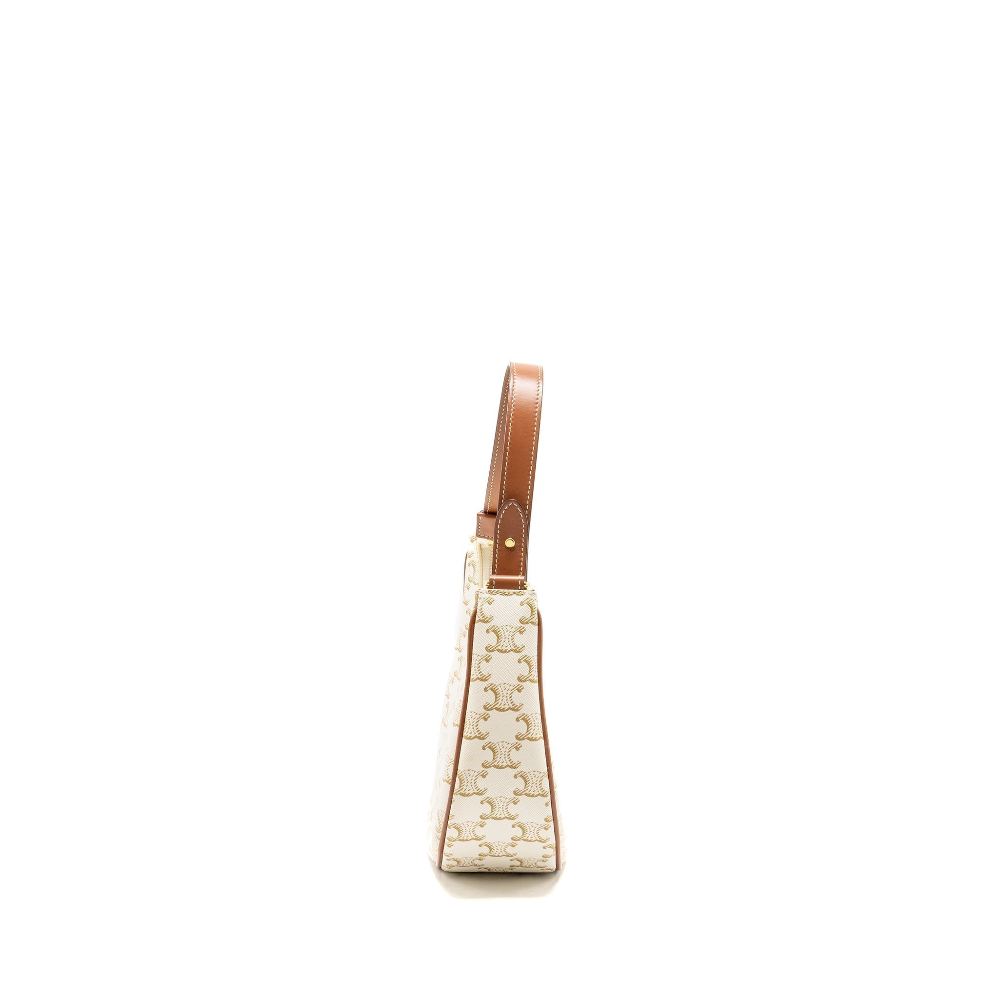 celine-ava-bag-triomphe-canvas-calfskin-white-brown-ghw-copy