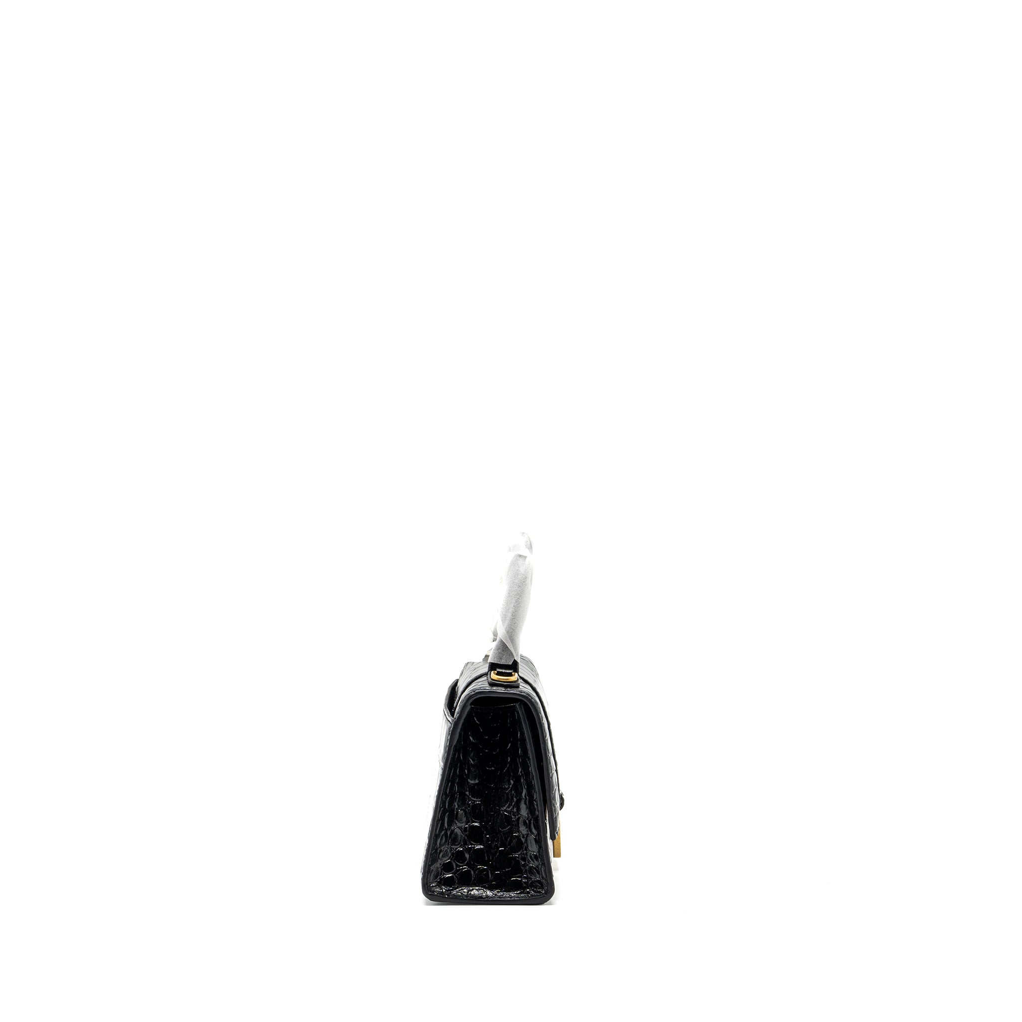 balenciaga-hourglass-xs-handbag-crocodile-embossed-black-ghw