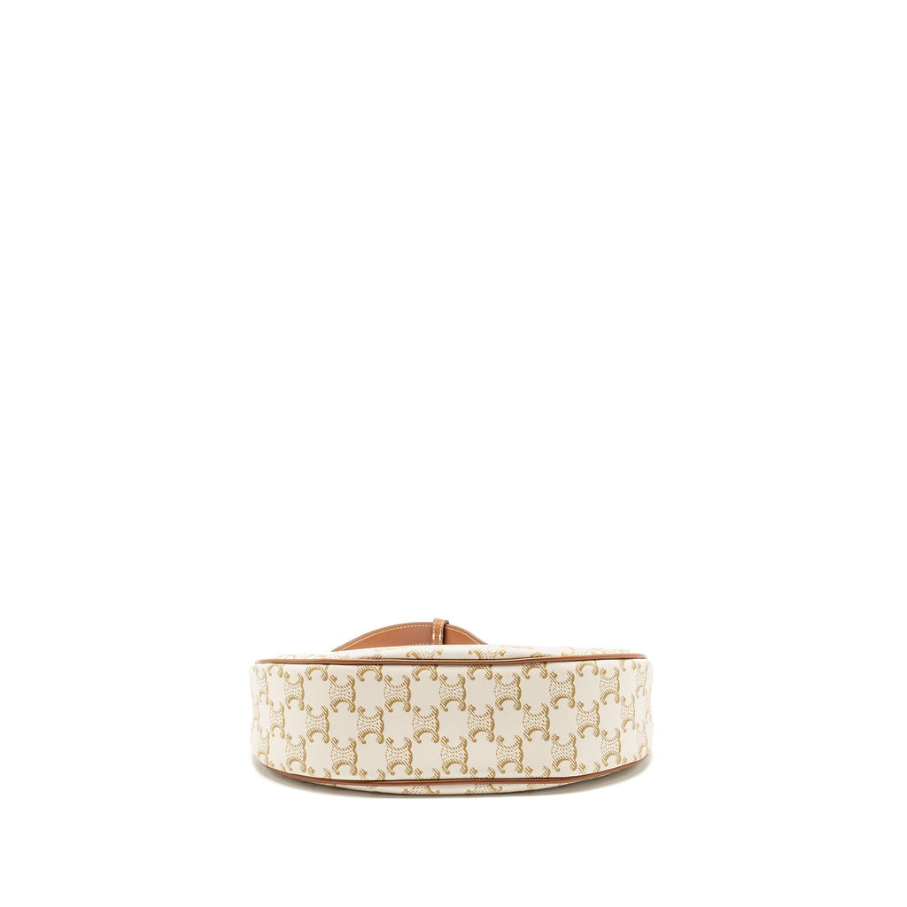 celine-ava-bag-triomphe-canvas-calfskin-white-brown-ghw-copy