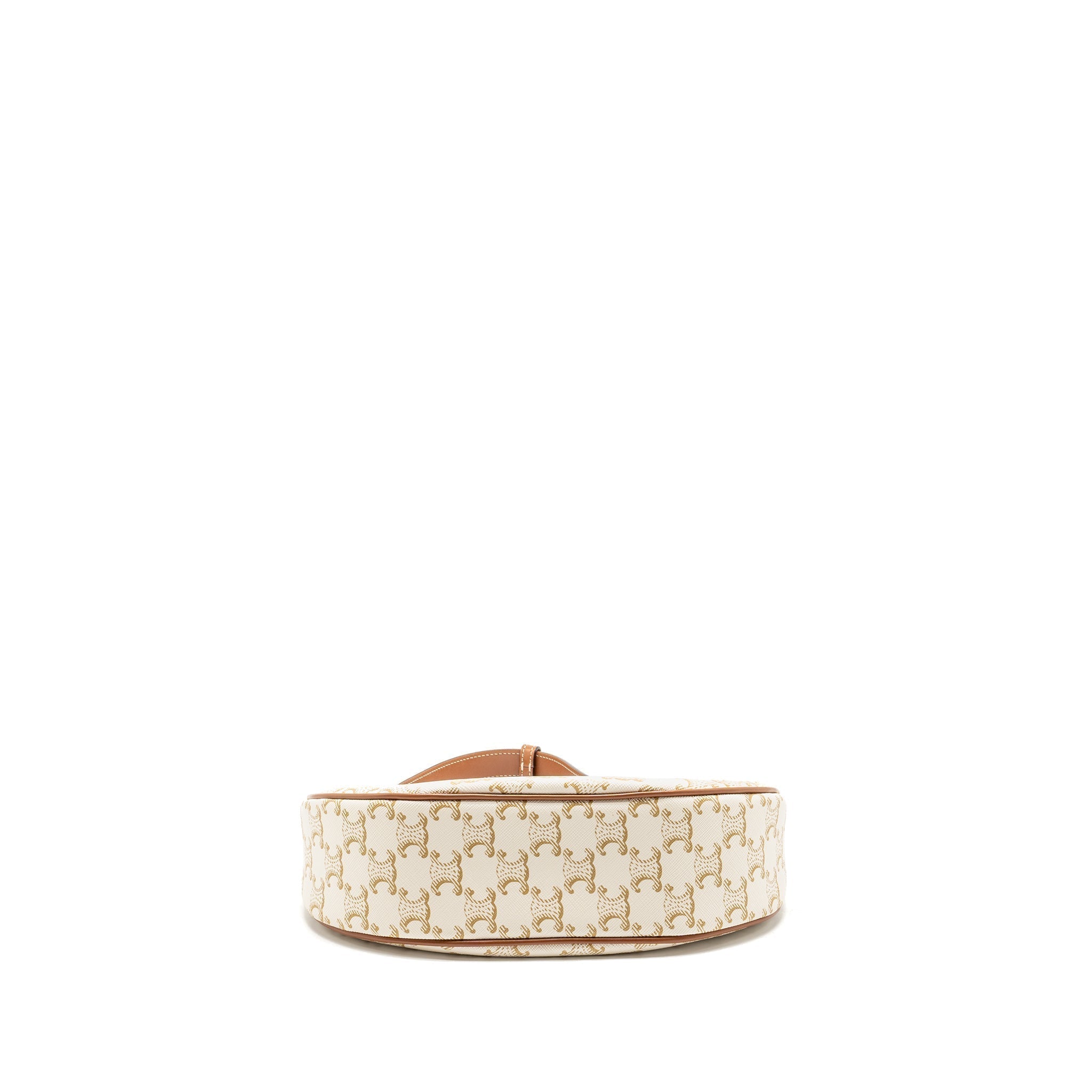 celine-ava-bag-triomphe-canvas-calfskin-white-brown-ghw-copy