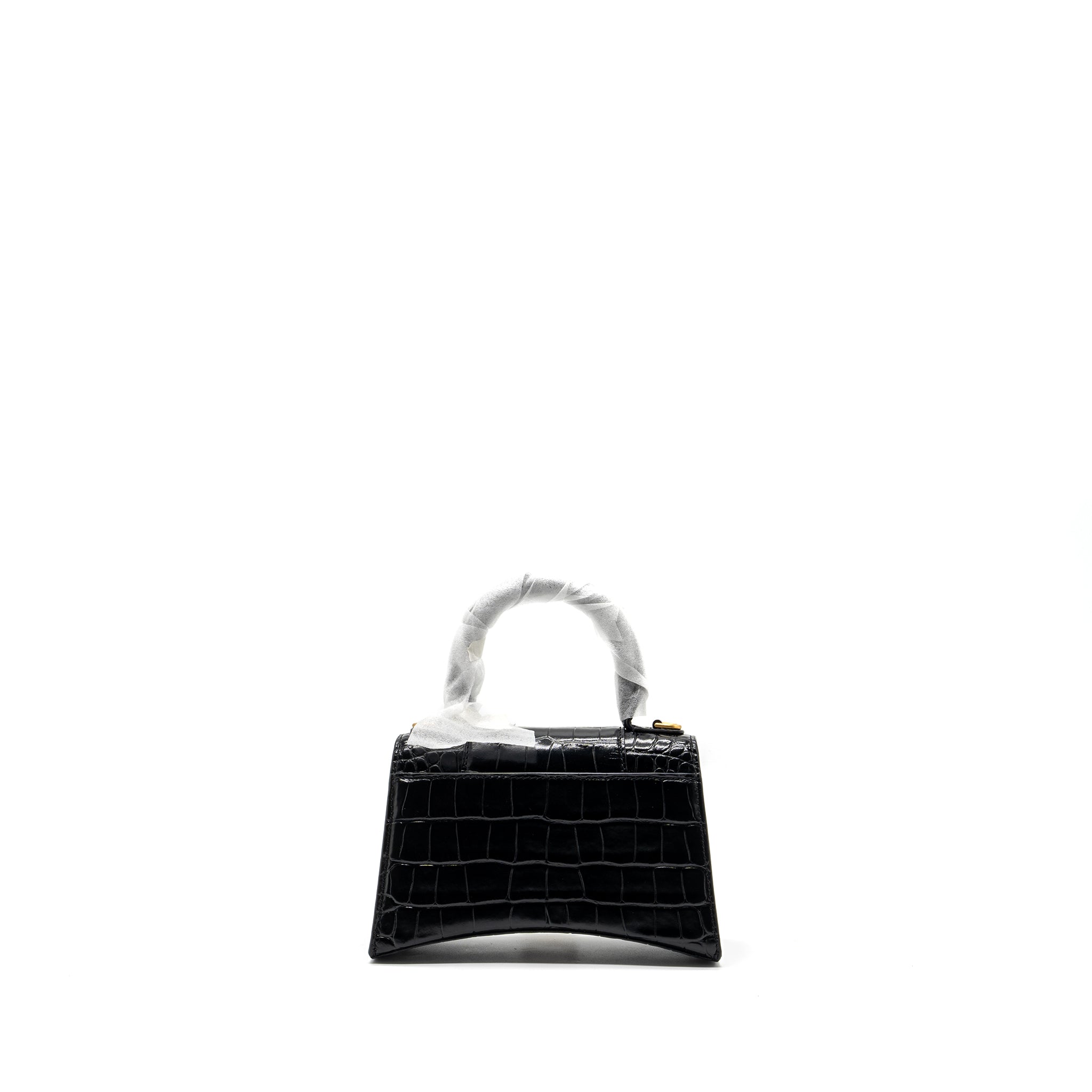 balenciaga-hourglass-xs-handbag-crocodile-embossed-black-ghw