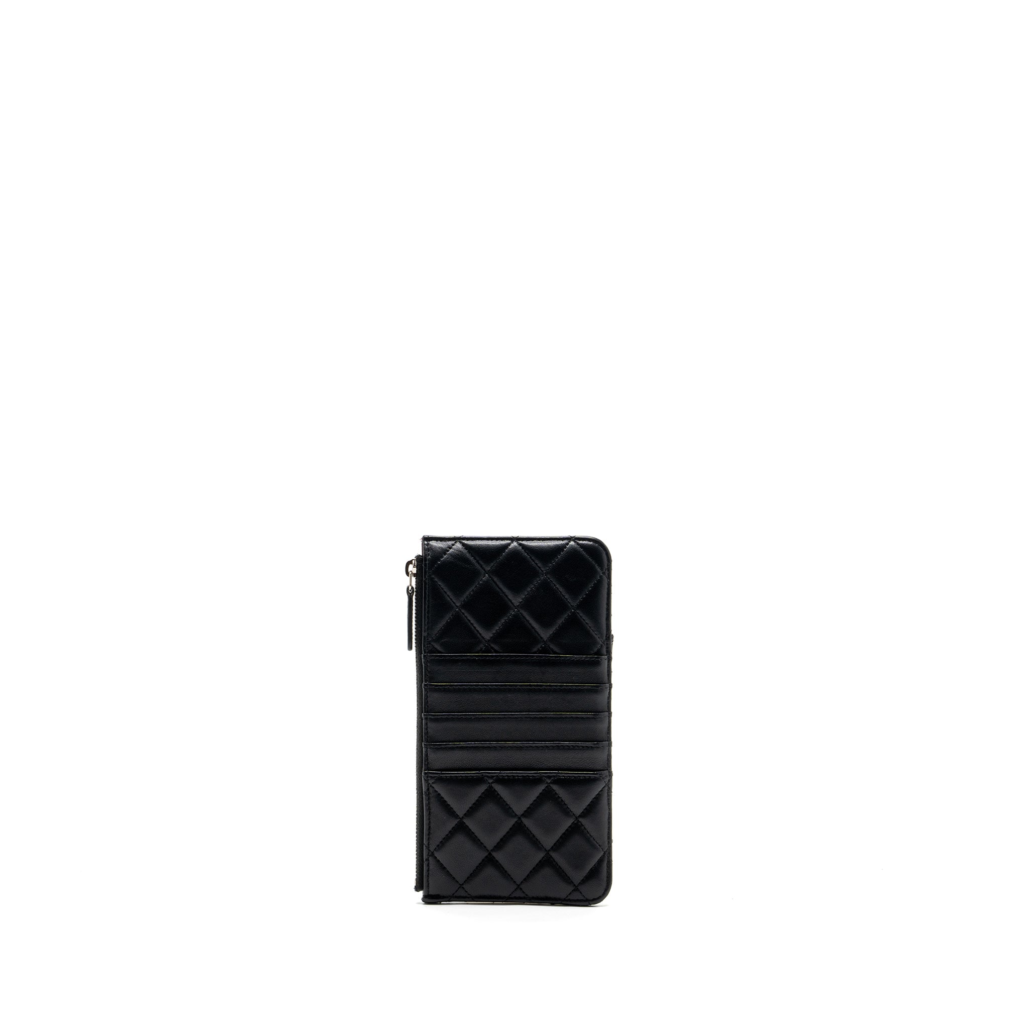 chanel-phone-zip-pouch-lambskin-black-shw