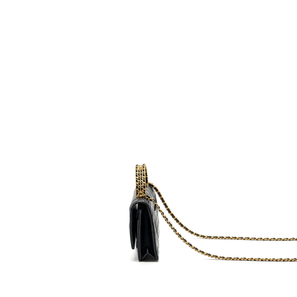 chanel-letter-logo-top-handle-flap-wallet-with-chain-shiny-calfskin-black-ghw-microchip