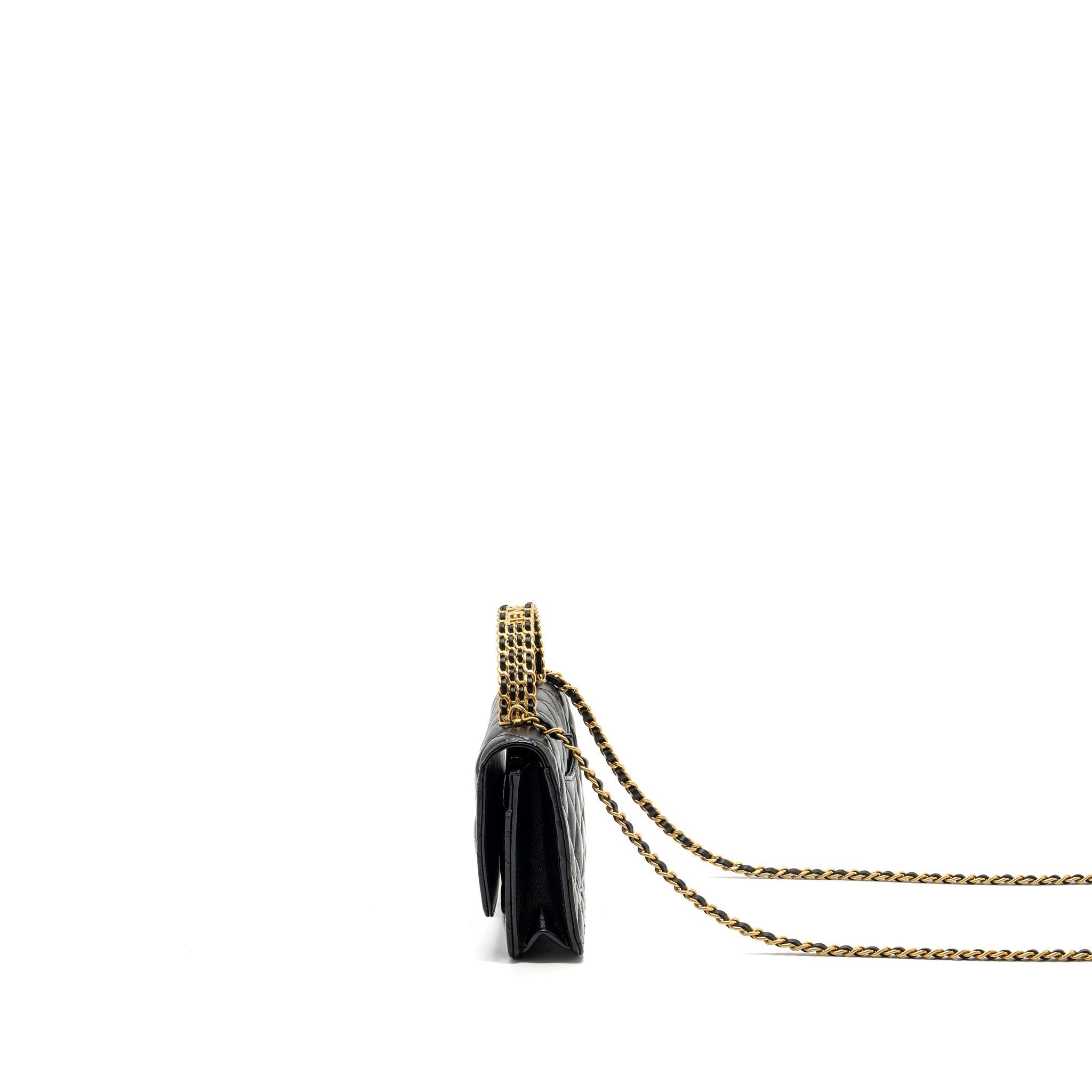 chanel-letter-logo-top-handle-flap-wallet-with-chain-shiny-calfskin-black-ghw-microchip