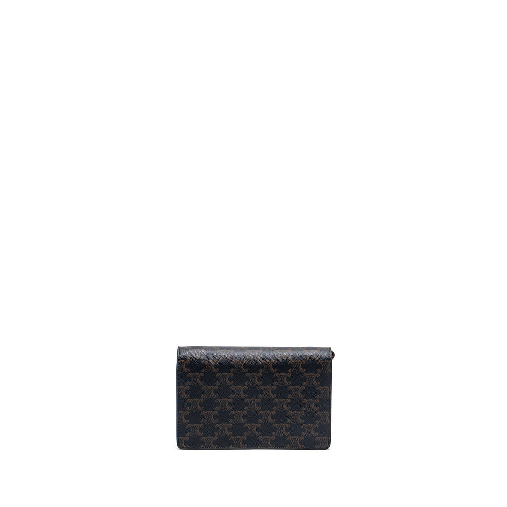 celine-wallet-on-strap-triomphe-canvas-smooth-lambskin-tan-ghw-3