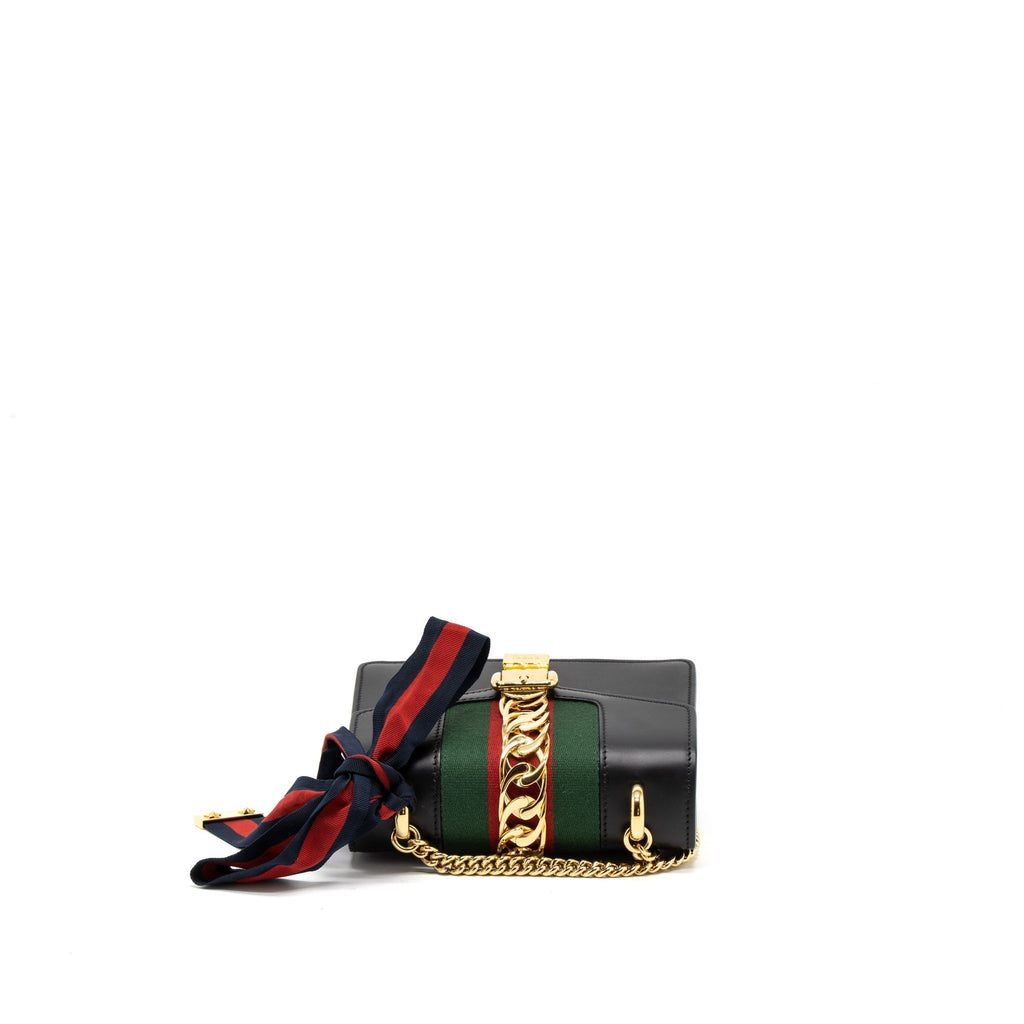 gucci-mini-sylvie-chain-bag-calfskin-black-ghw