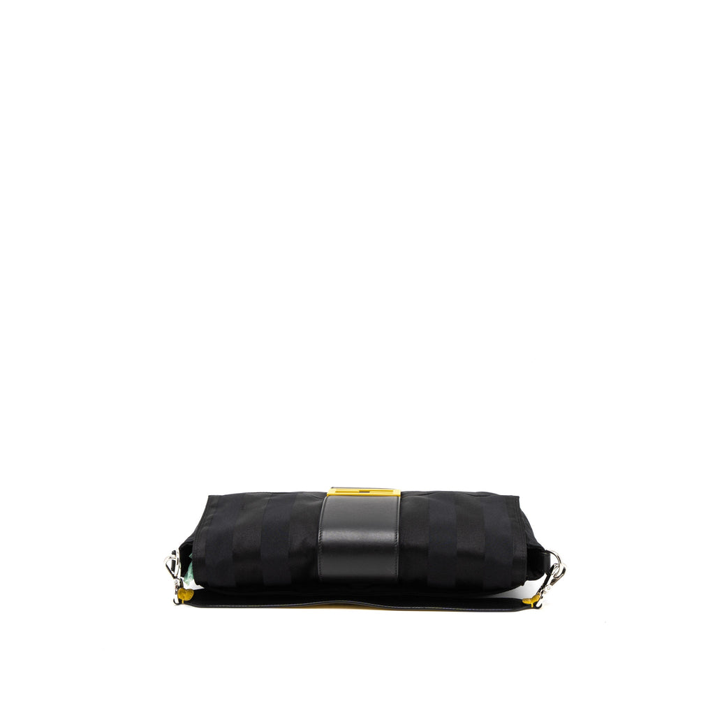 fendi-20fw-large-baguette-bag-nylon-leather-black-yellow-shw