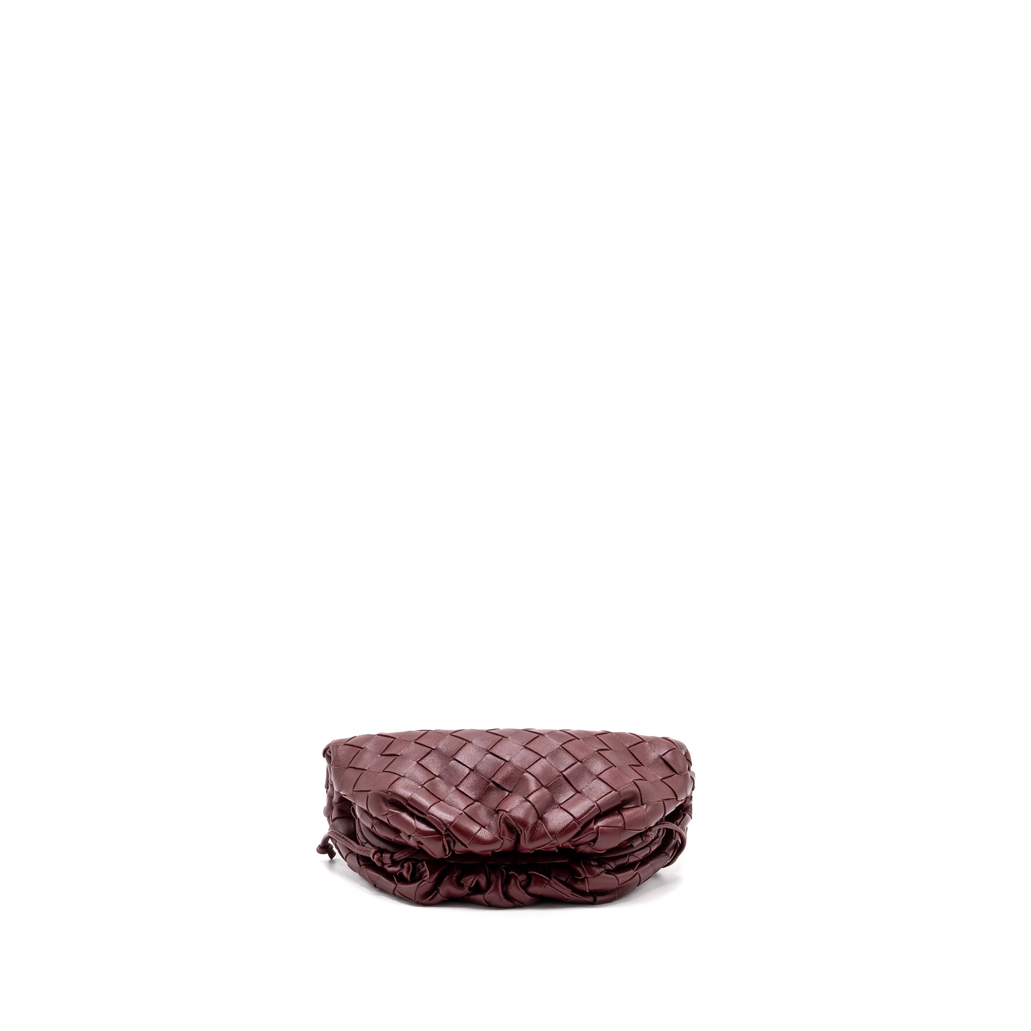 bottega-veneta-mini-pouch-lambskin-dark-red-ghw