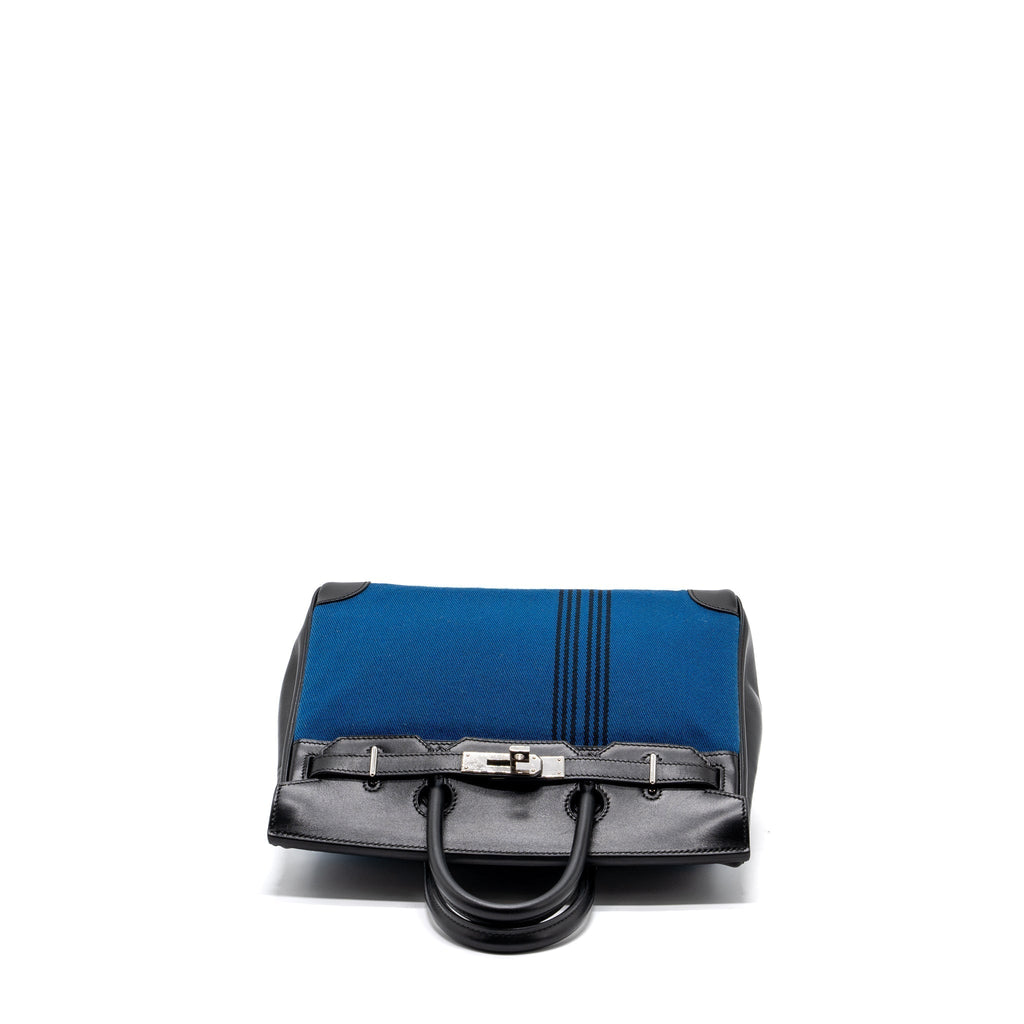 hermes-vintage-birkin-had-28-toile-potamus-black-blue-shw-stamp-square-j