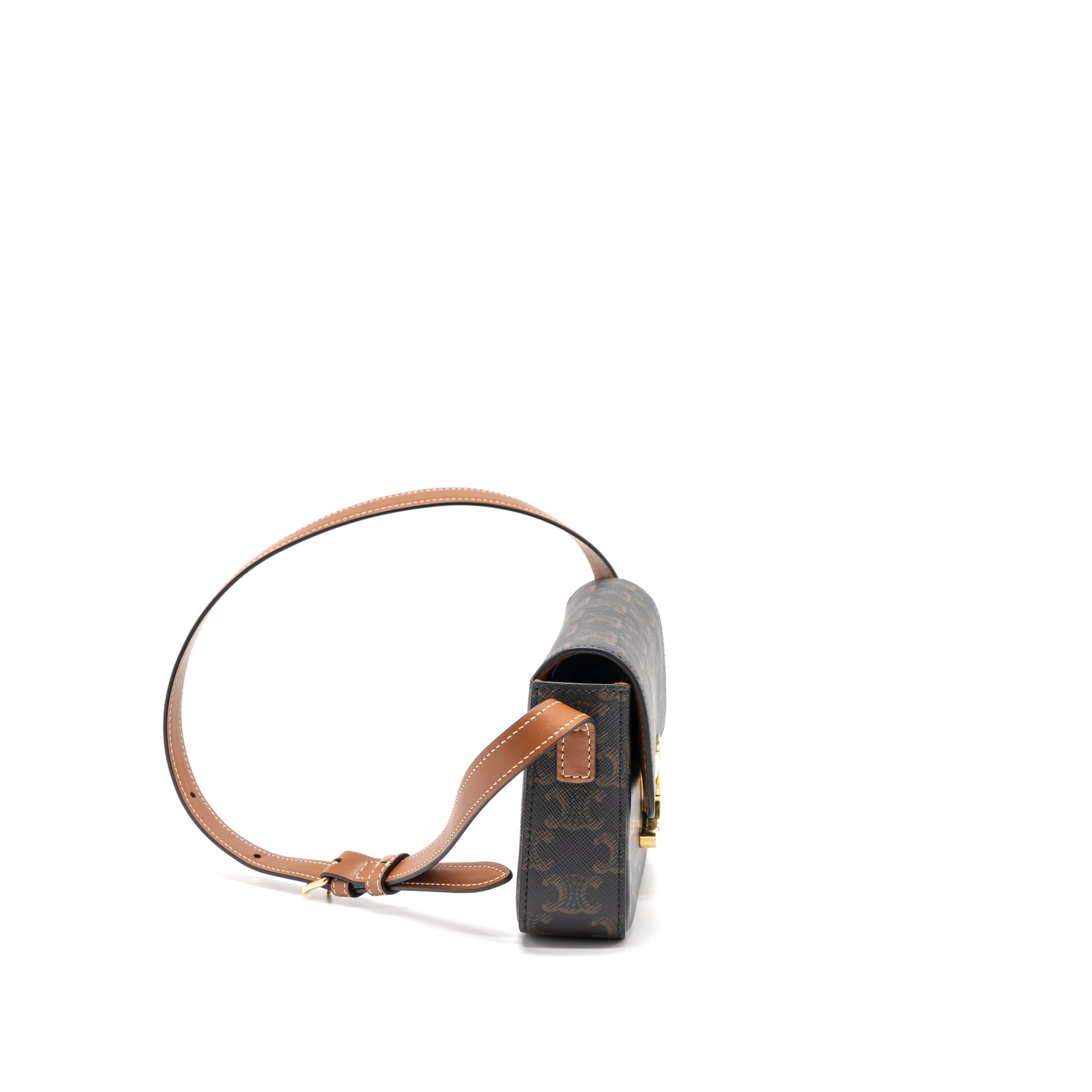celine-triomphe-shoulder-bag-calfskin-triomphe-canvas-brown-multicolour-ghw