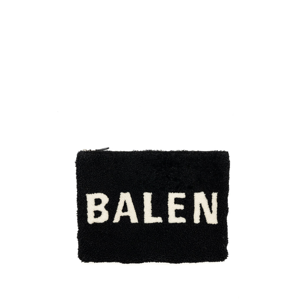 balenciaga-zip-pouch-clutch-shearling-black-white