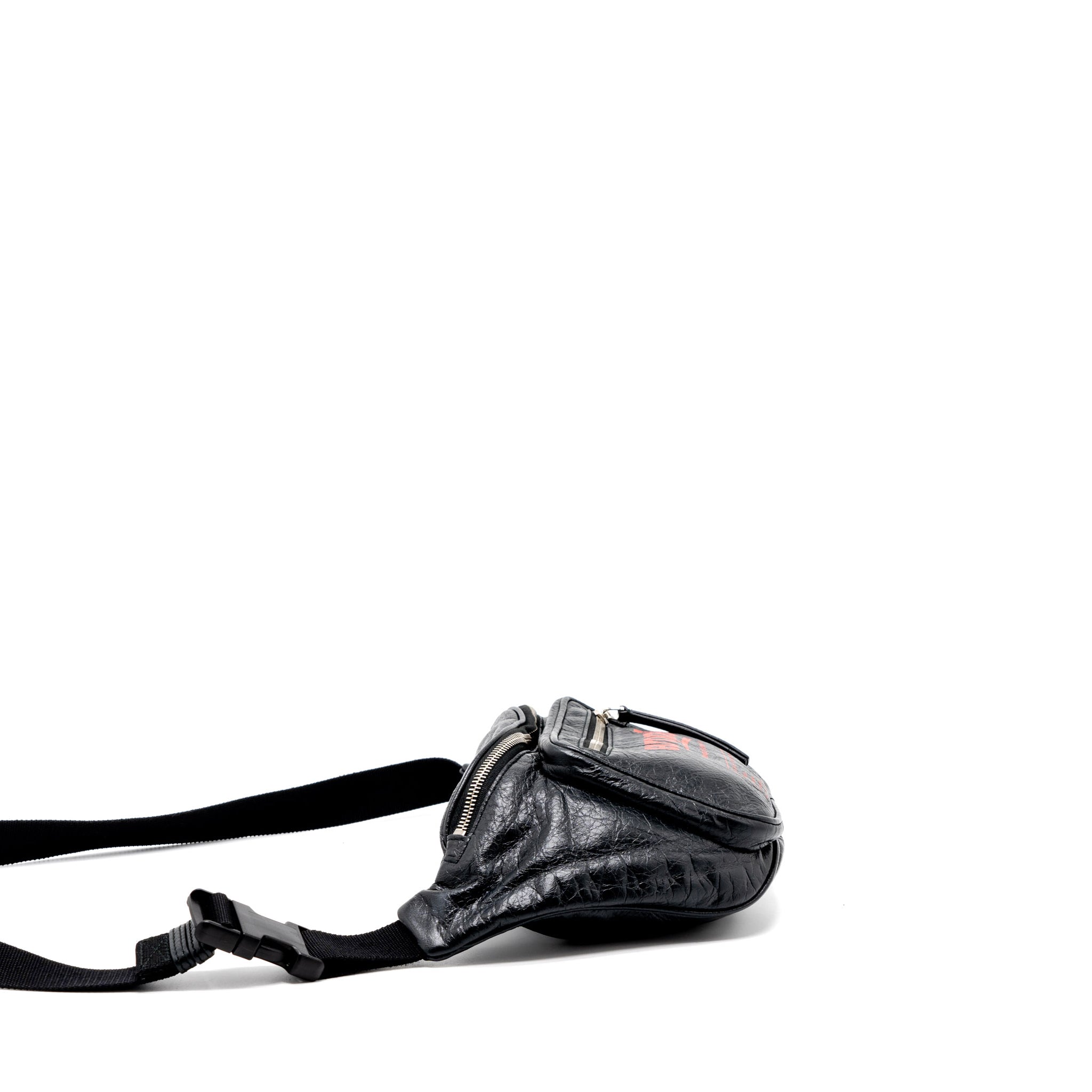 balenciaga-europa-belt-bag-calfskin-black-red-shw