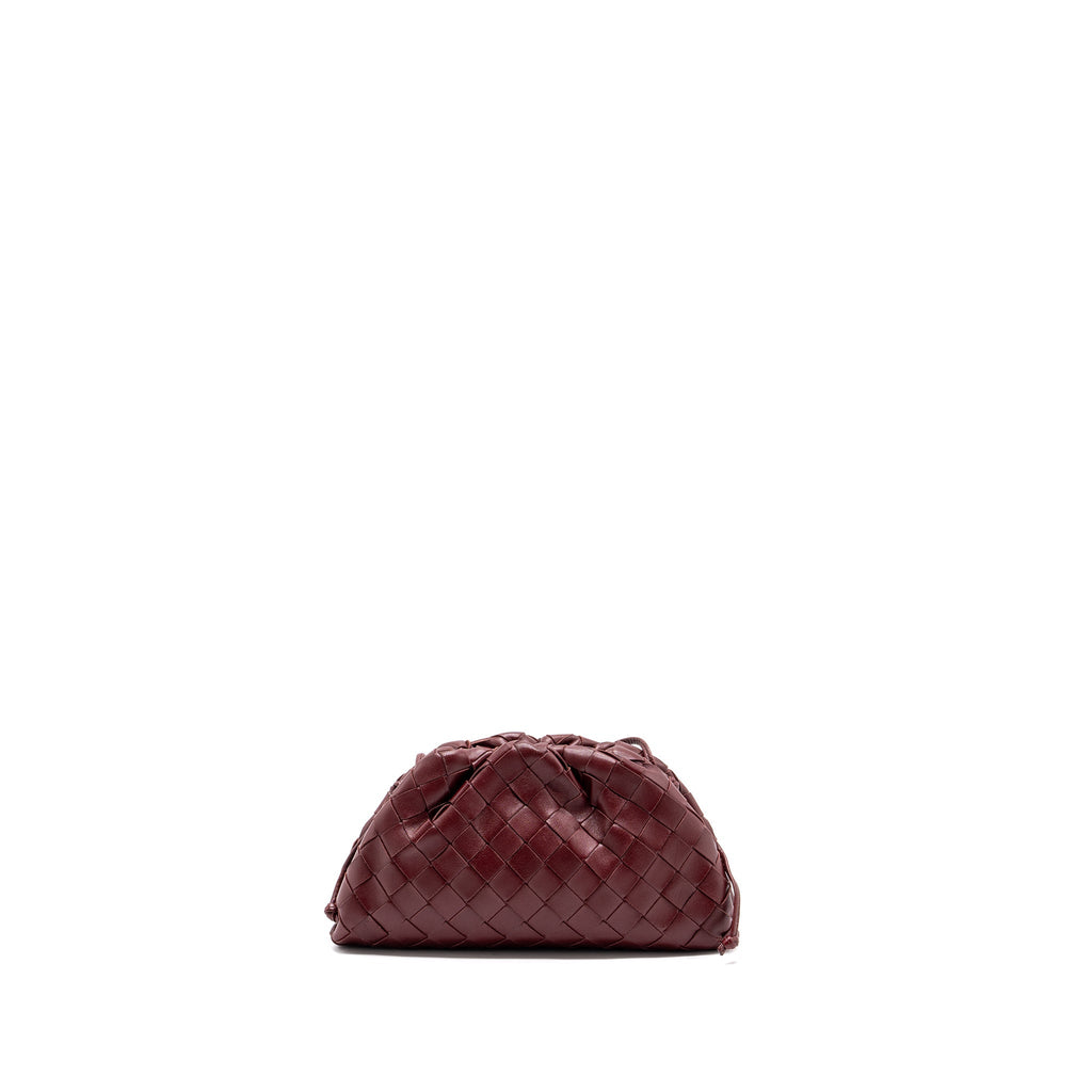 bottega-veneta-mini-pouch-lambskin-dark-red-ghw