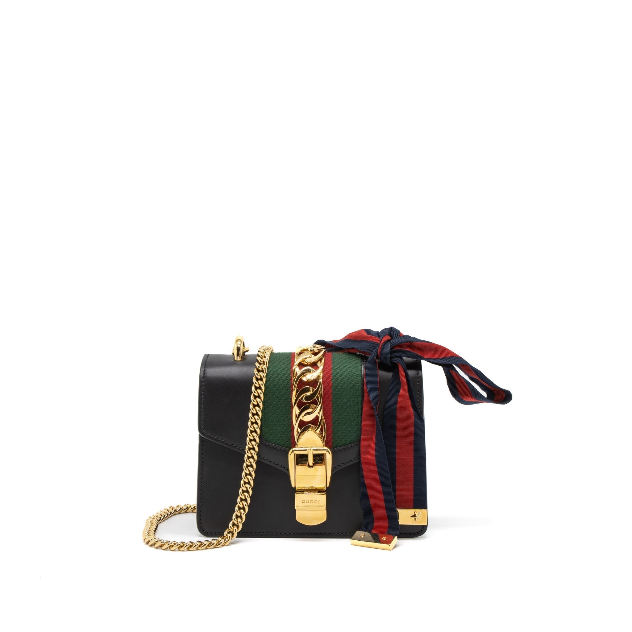 gucci-mini-sylvie-chain-bag-calfskin-black-ghw