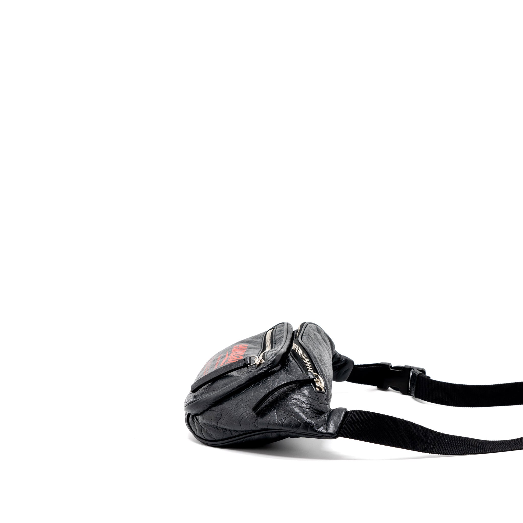 balenciaga-europa-belt-bag-calfskin-black-red-shw