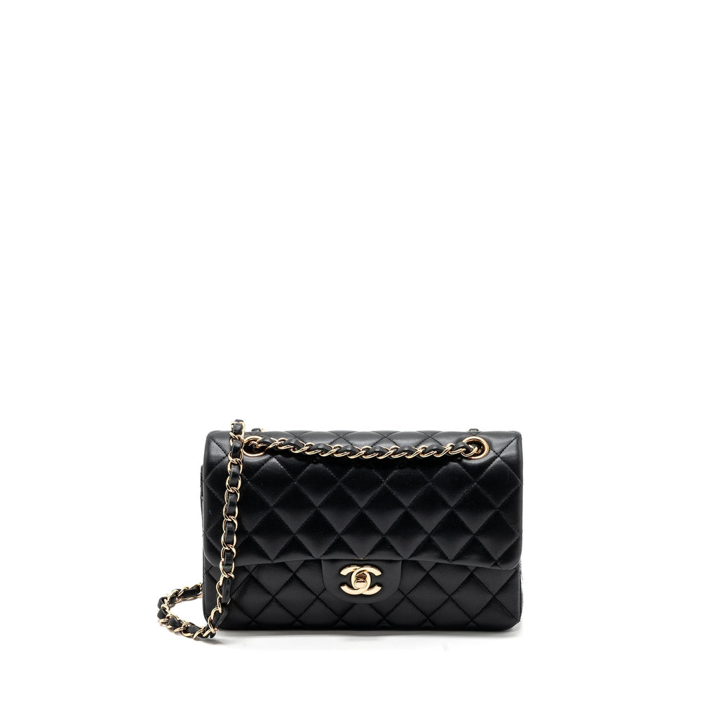 chanel-small-classic-double-flap-bag-lambskin-black-rghwmicrochip