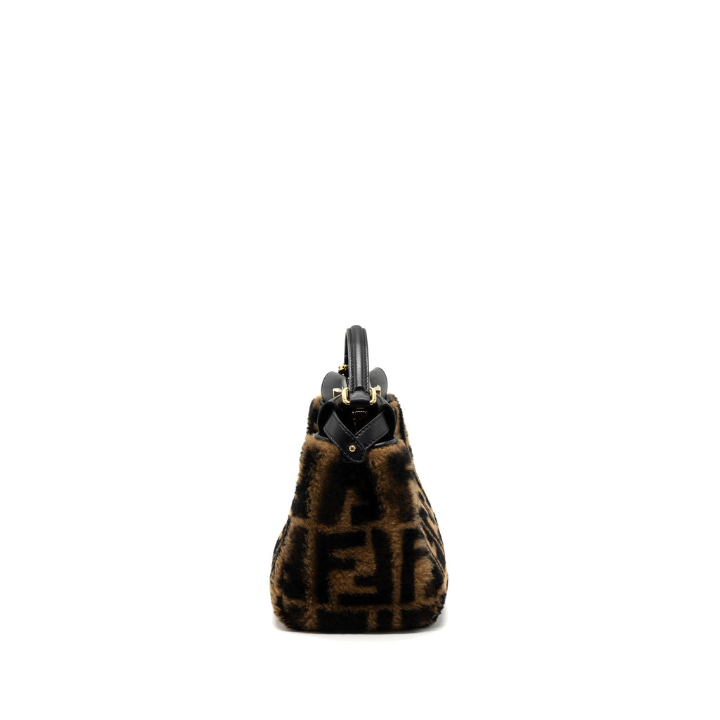 fendi-mini-peekaboo-shearling-brown-black-ghw