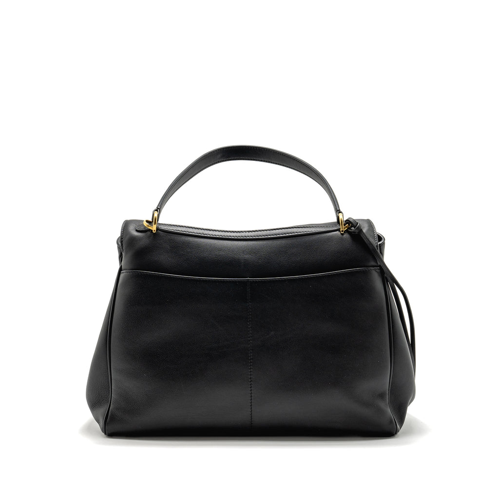 balenciaga-medium-rodeo-handbag-smooth-calfskin-black-ghw-copy