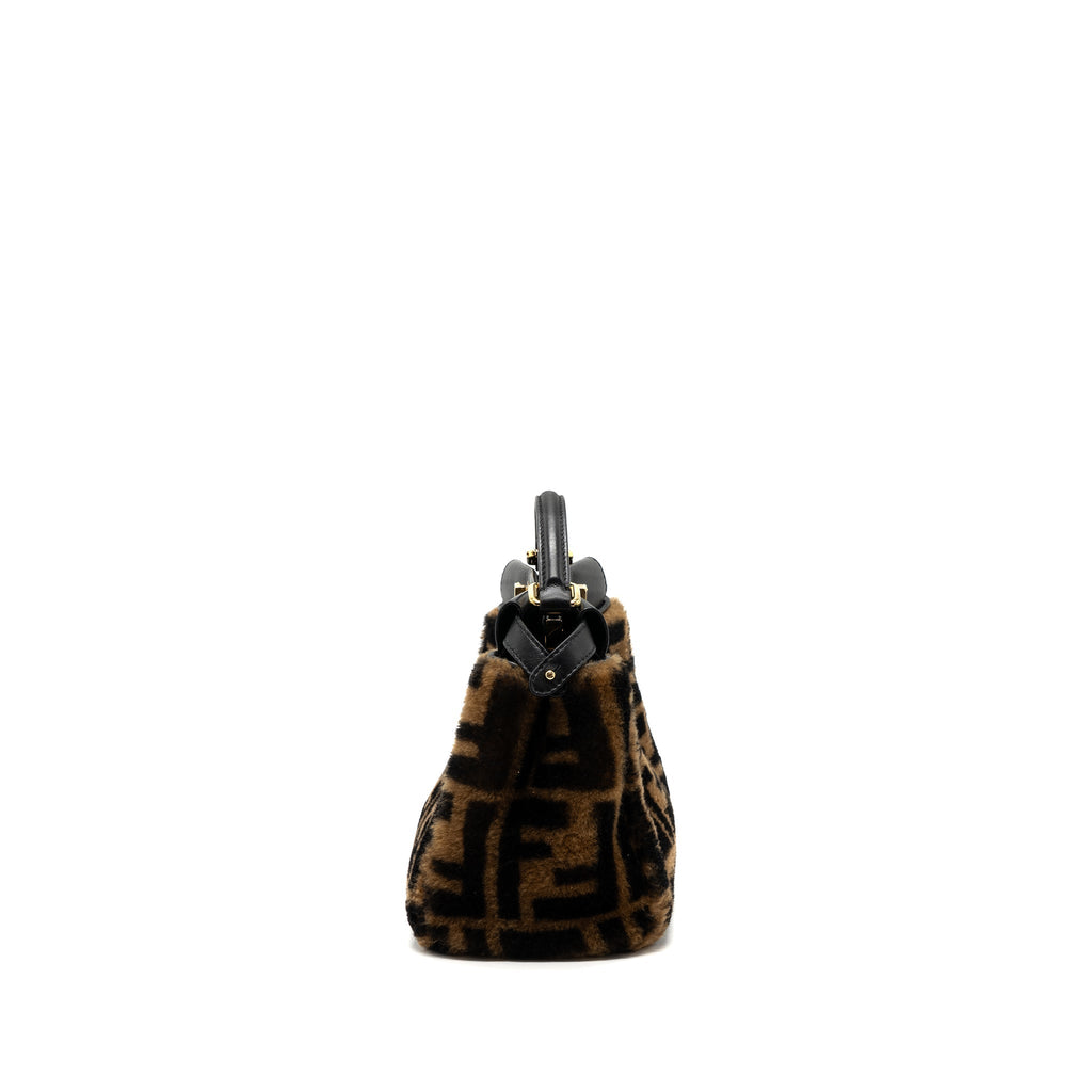 fendi-mini-peekaboo-shearling-brown-black-ghw