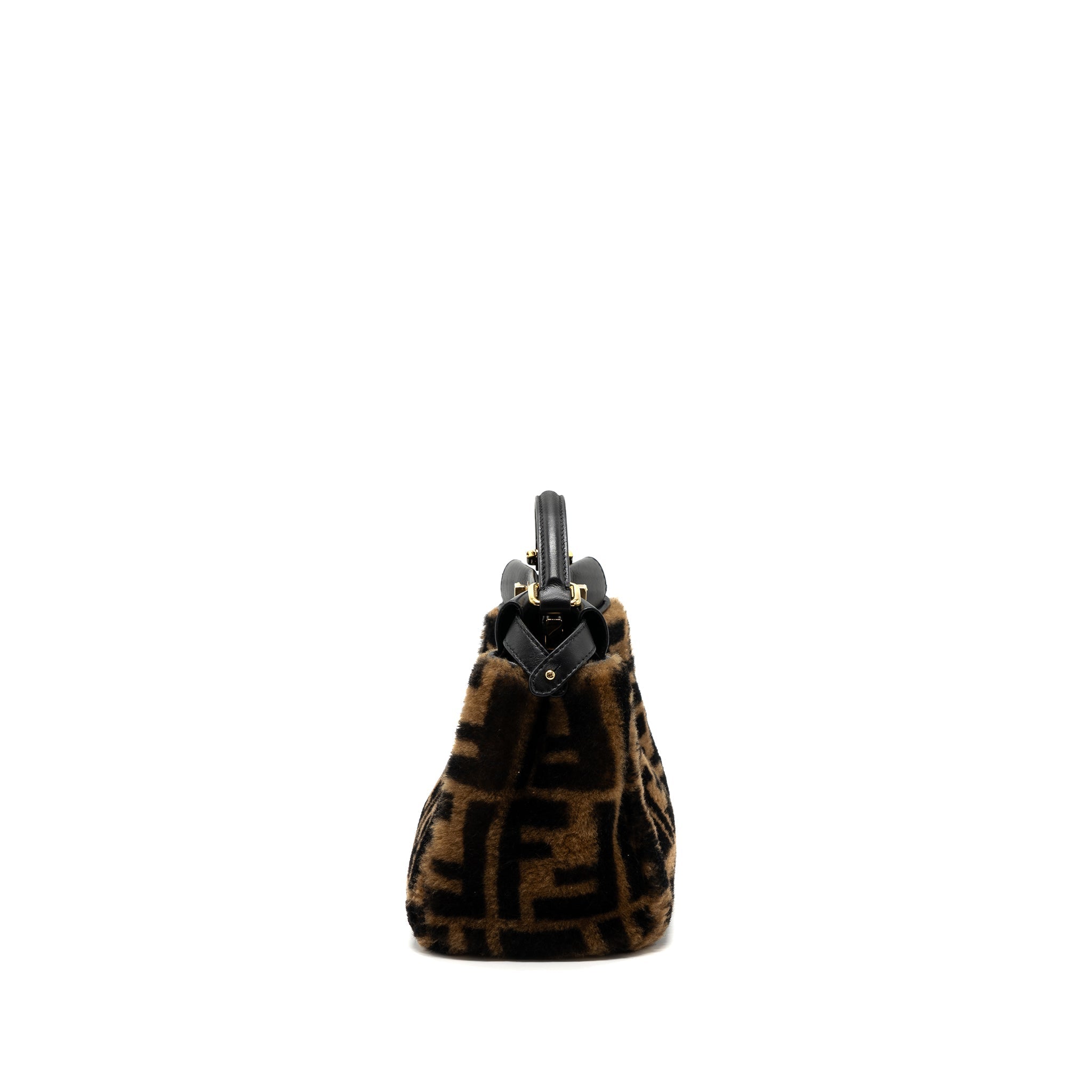 fendi-mini-peekaboo-shearling-brown-black-ghw