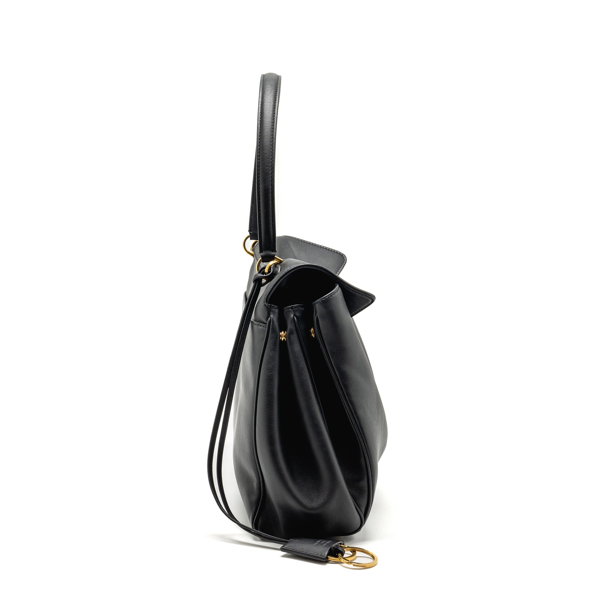 balenciaga-medium-rodeo-handbag-smooth-calfskin-black-ghw-copy