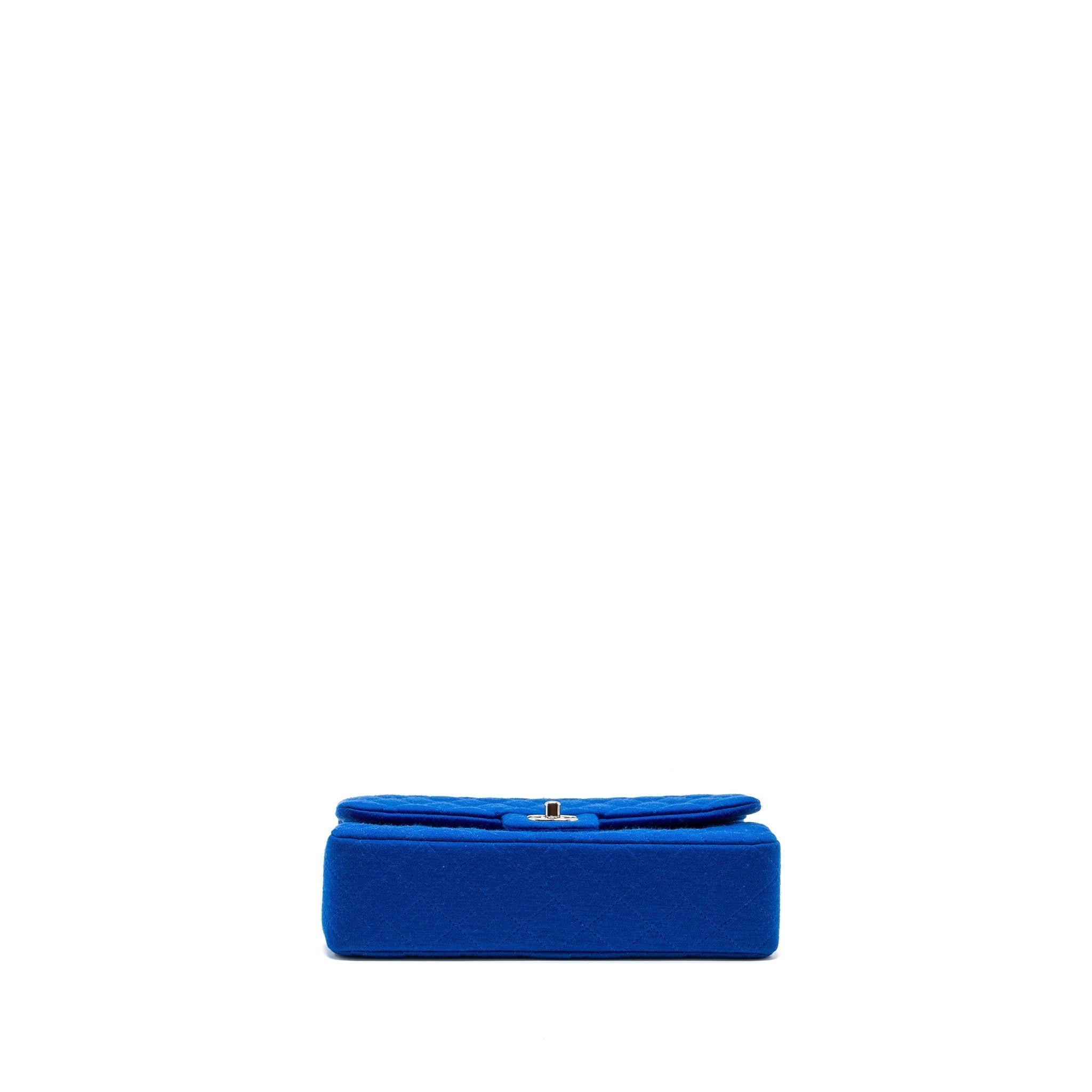 chanel-medium-classic-double-flap-bag-fabric-blue-shw